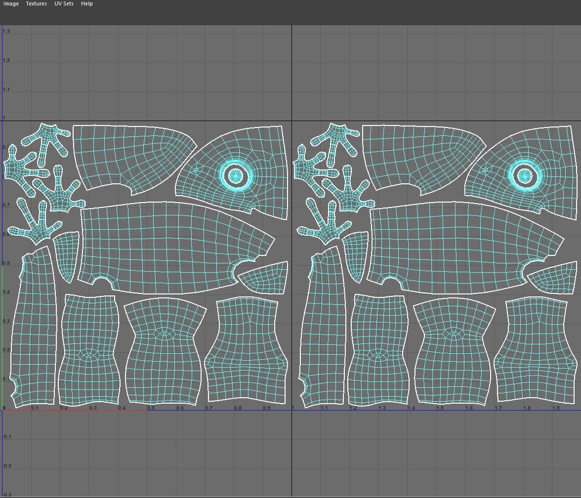 Game Ready Frog on bamboo stick Low-poly 3D model_3