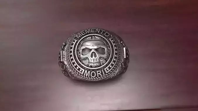 skull ring memento mori men ring