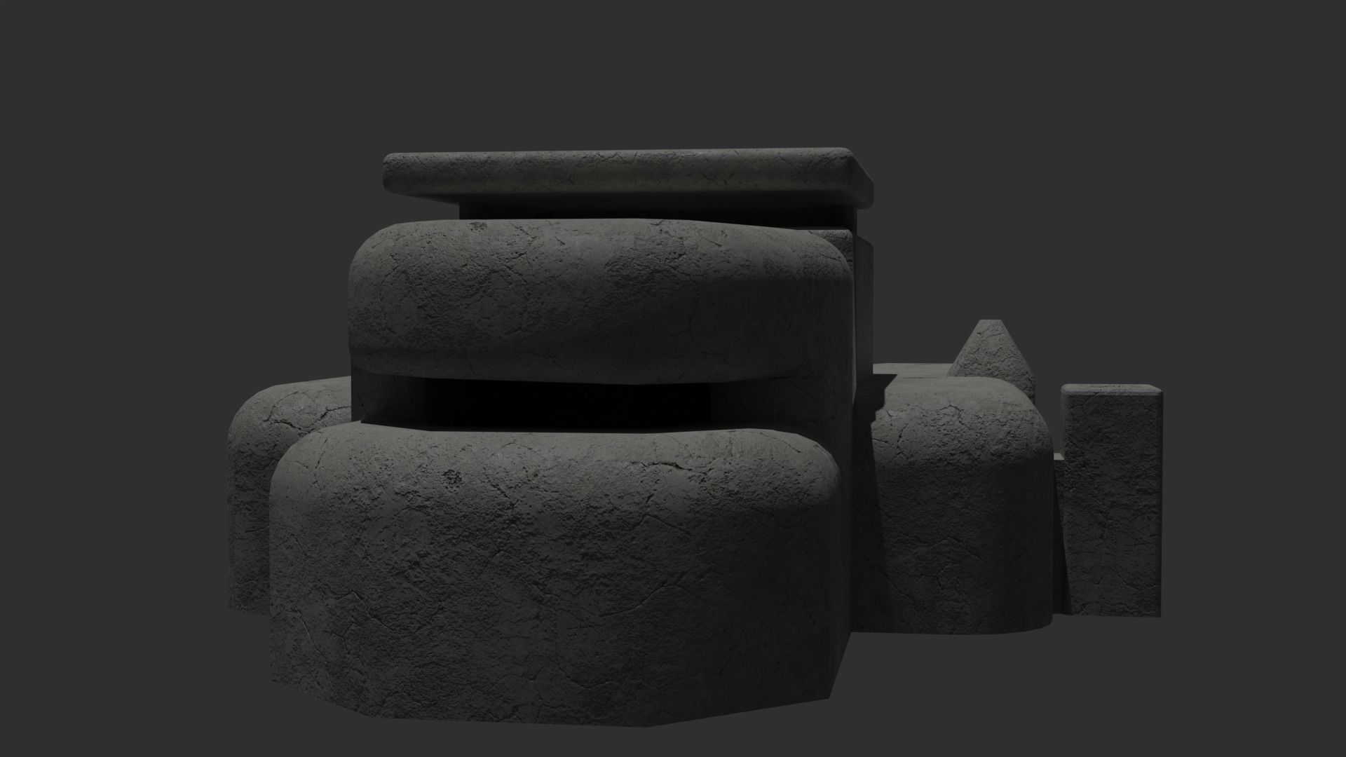 WWII Bunker German Regelbau Atlantic Wall Defense Free 3D model_1