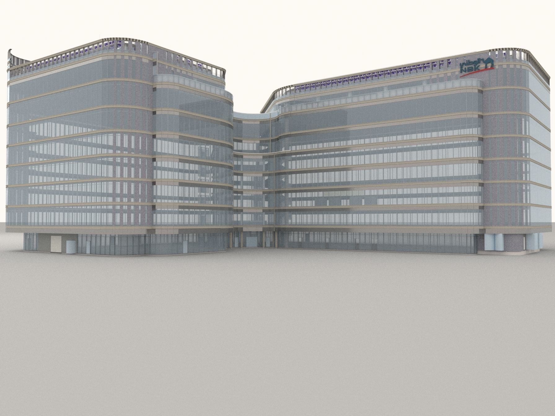 NBK National Bank of Kuwait BUILDING IN EGYPT 3D model_2