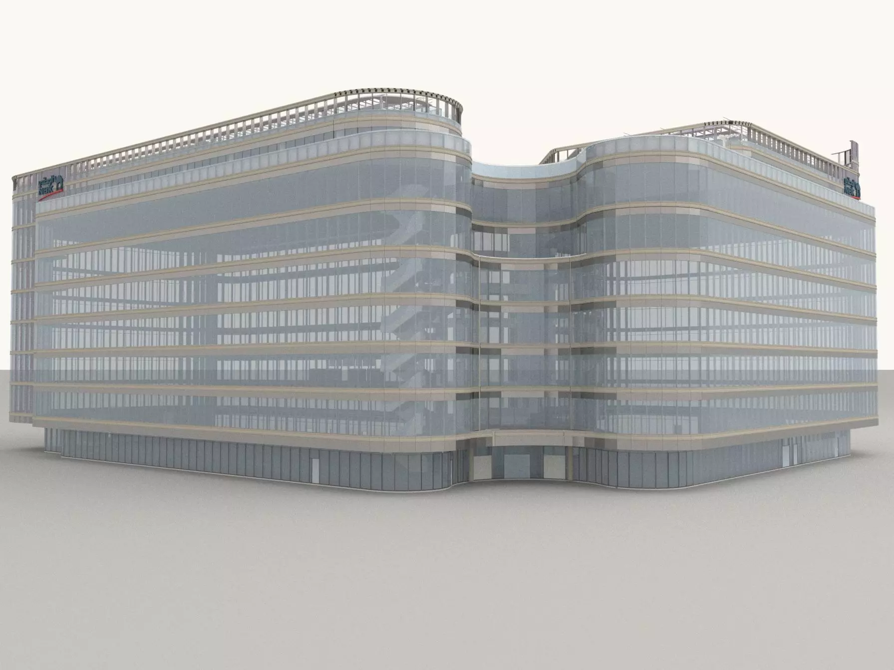 NBK National Bank of Kuwait BUILDING IN EGYPT 3D model_0