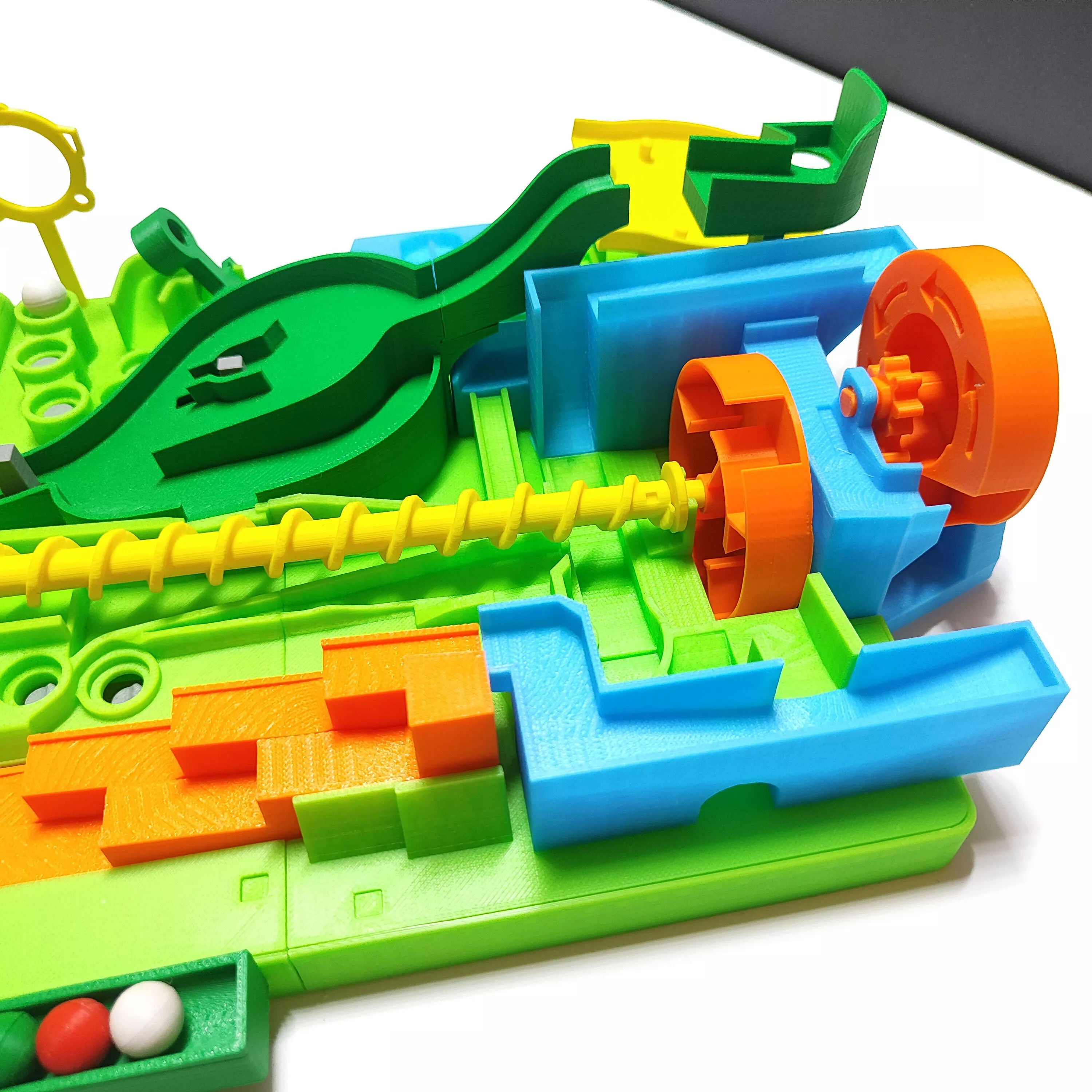 Mechanical Puzzle Toy 3D Printed Marble Machine No Supports 3D print model