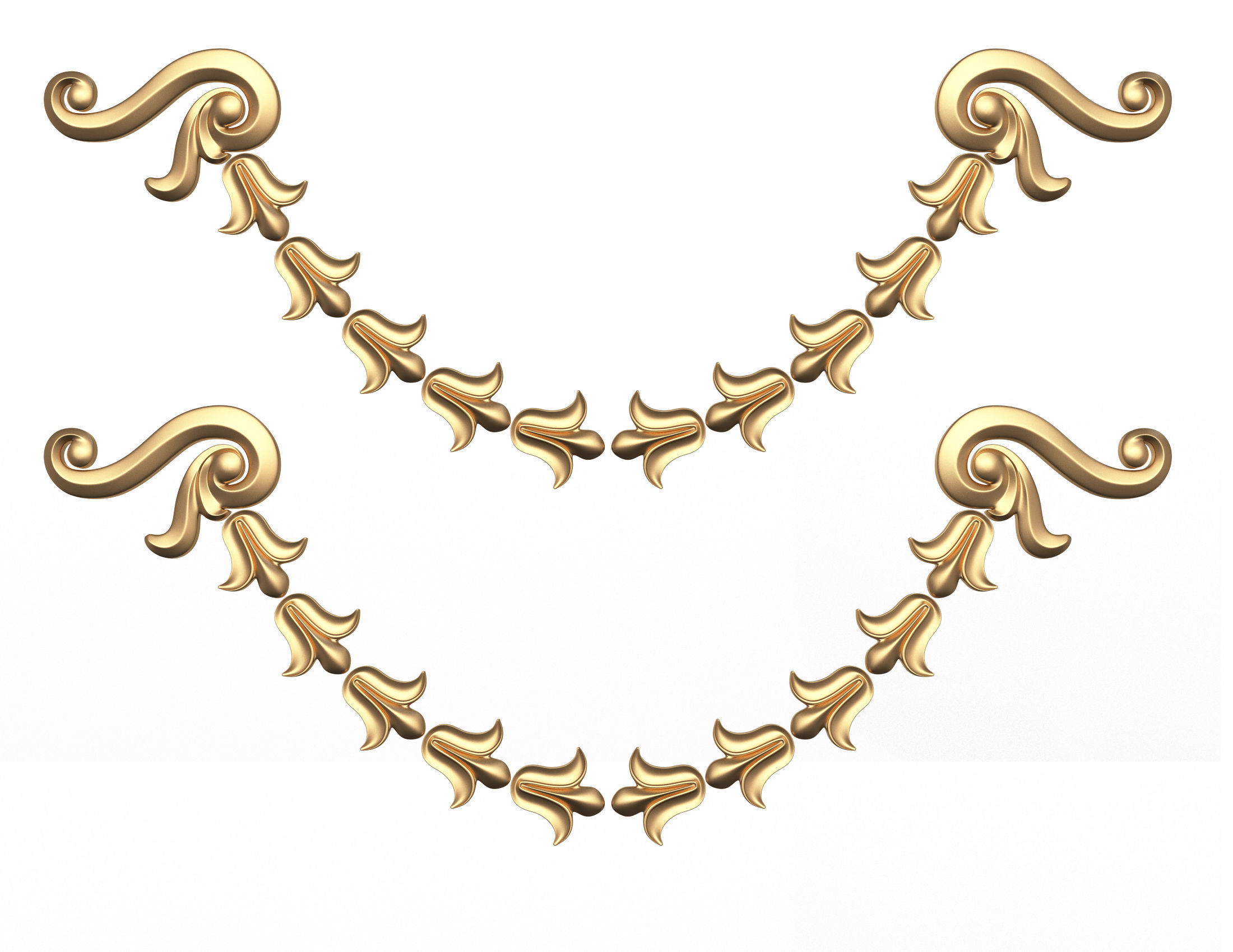 Collection of 170 Classic Carvings 06 Low-poly 3D model_136