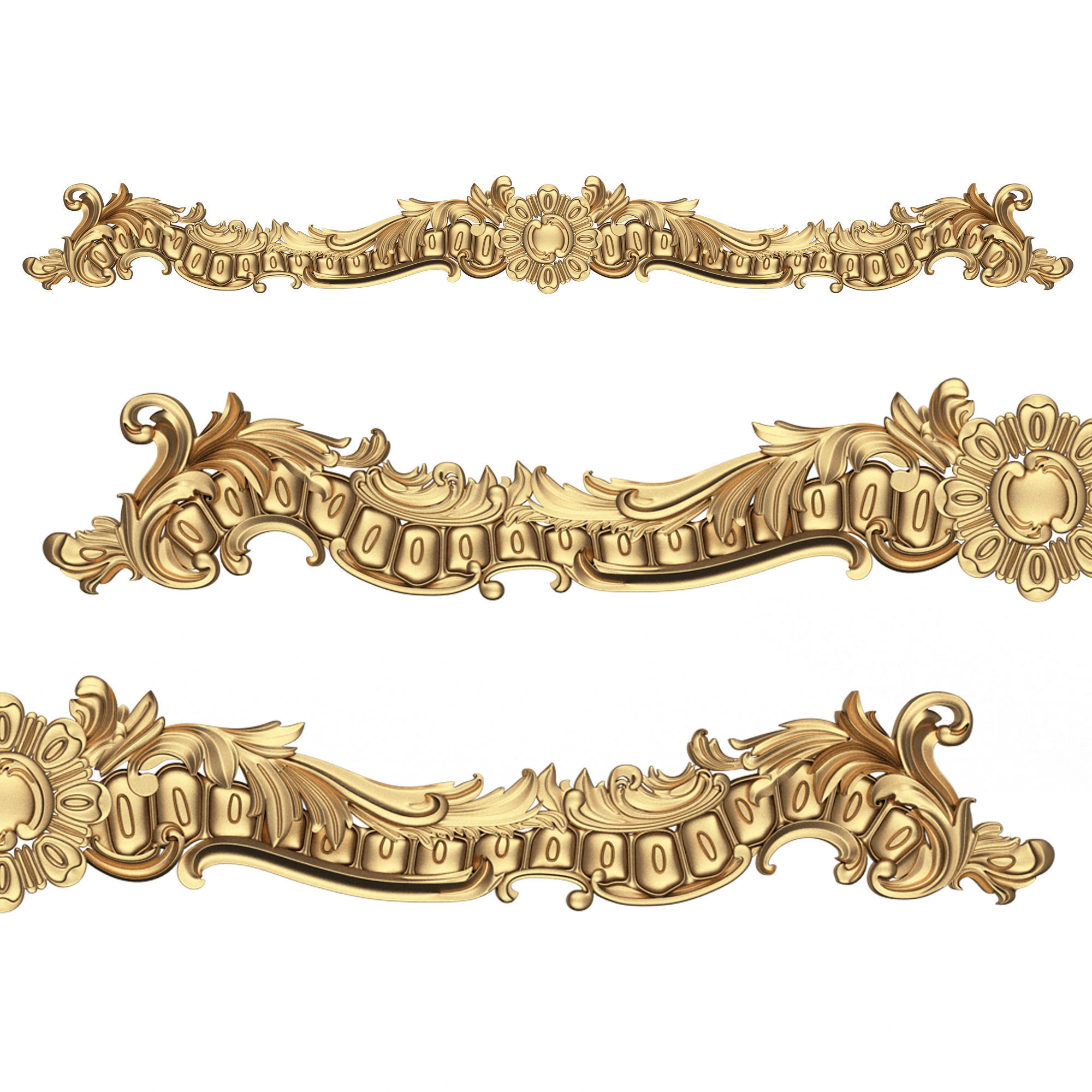 Collection of 170 Classic Carvings 06 Low-poly 3D model_124