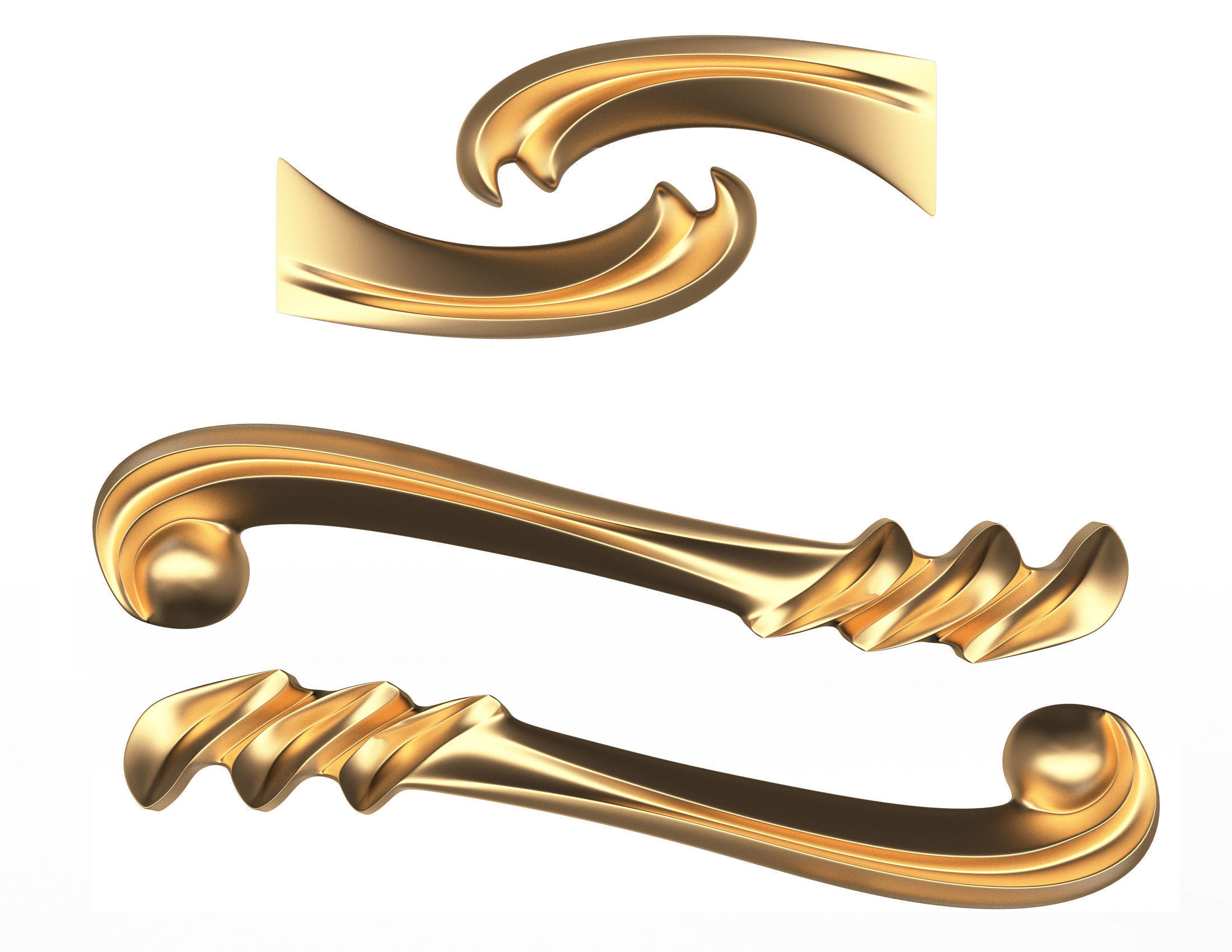 Collection of 170 Classic Carvings 06 Low-poly 3D model_131