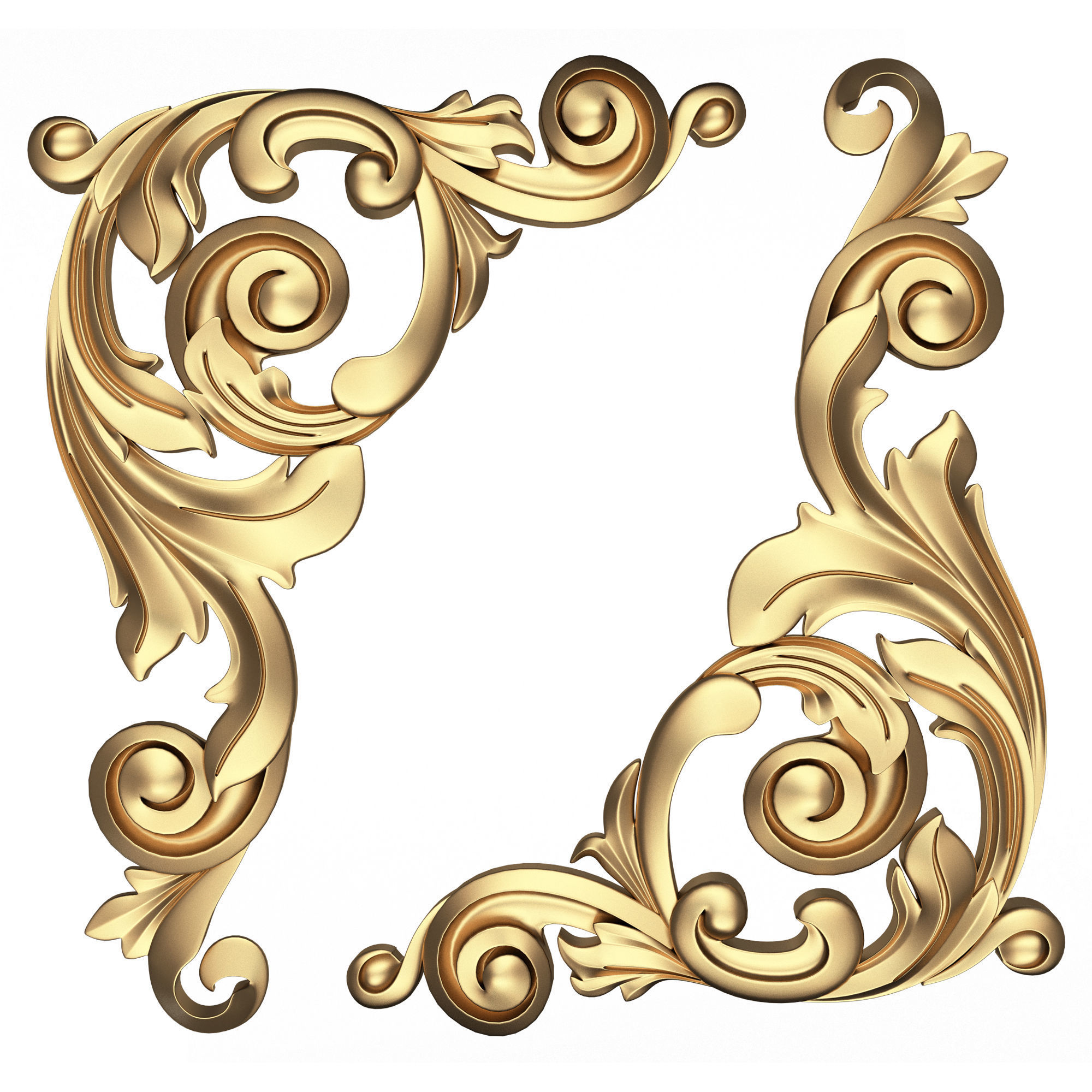 Collection of 170 Classic Carvings 06 Low-poly 3D model_113