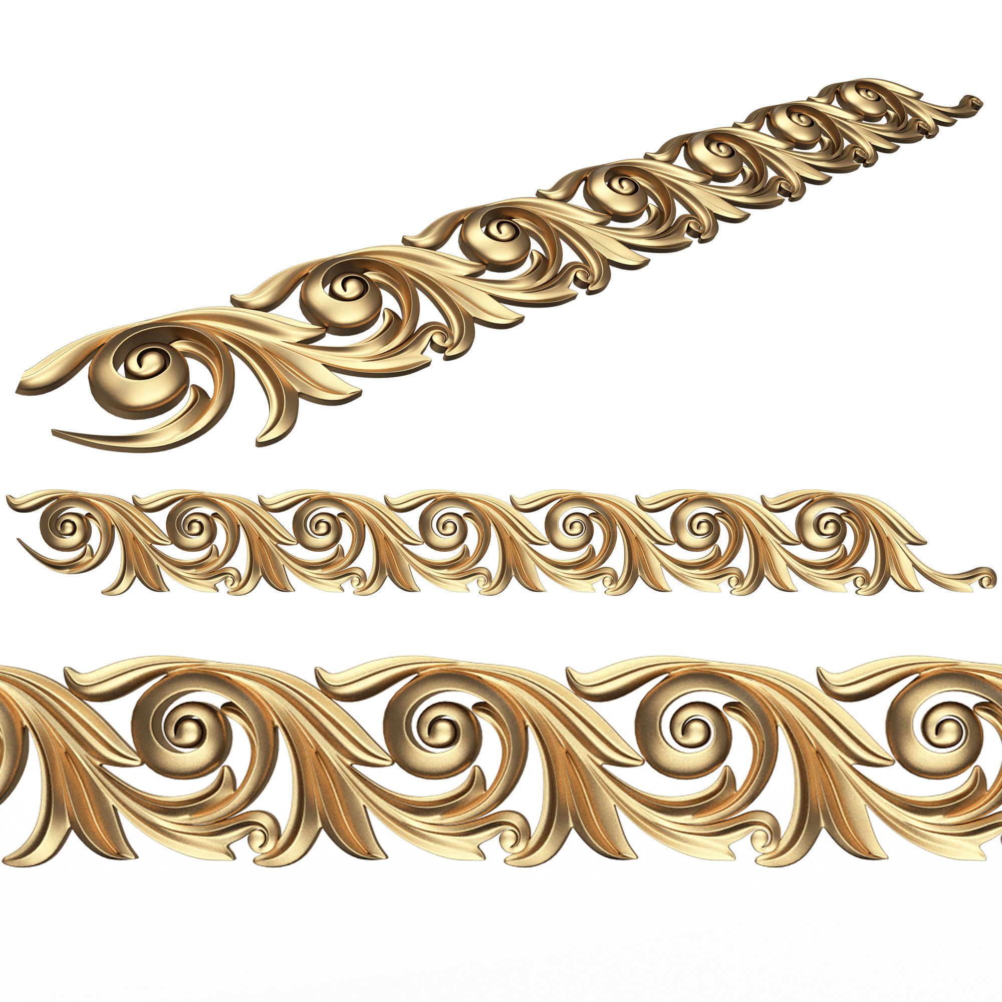 Collection of 170 Classic Carvings 06 Low-poly 3D model_146