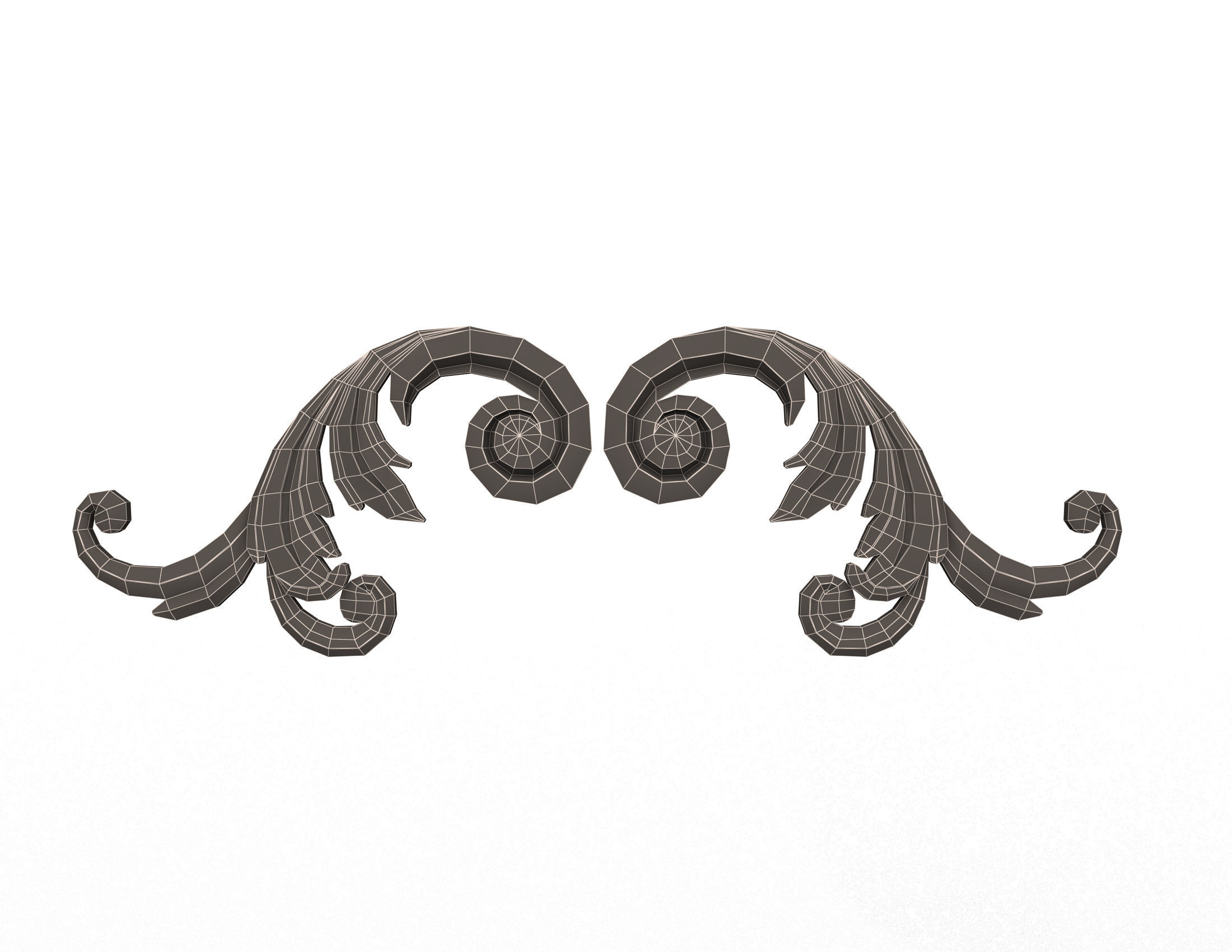 Collection of 170 Classic Carvings 06 Low-poly 3D model_140