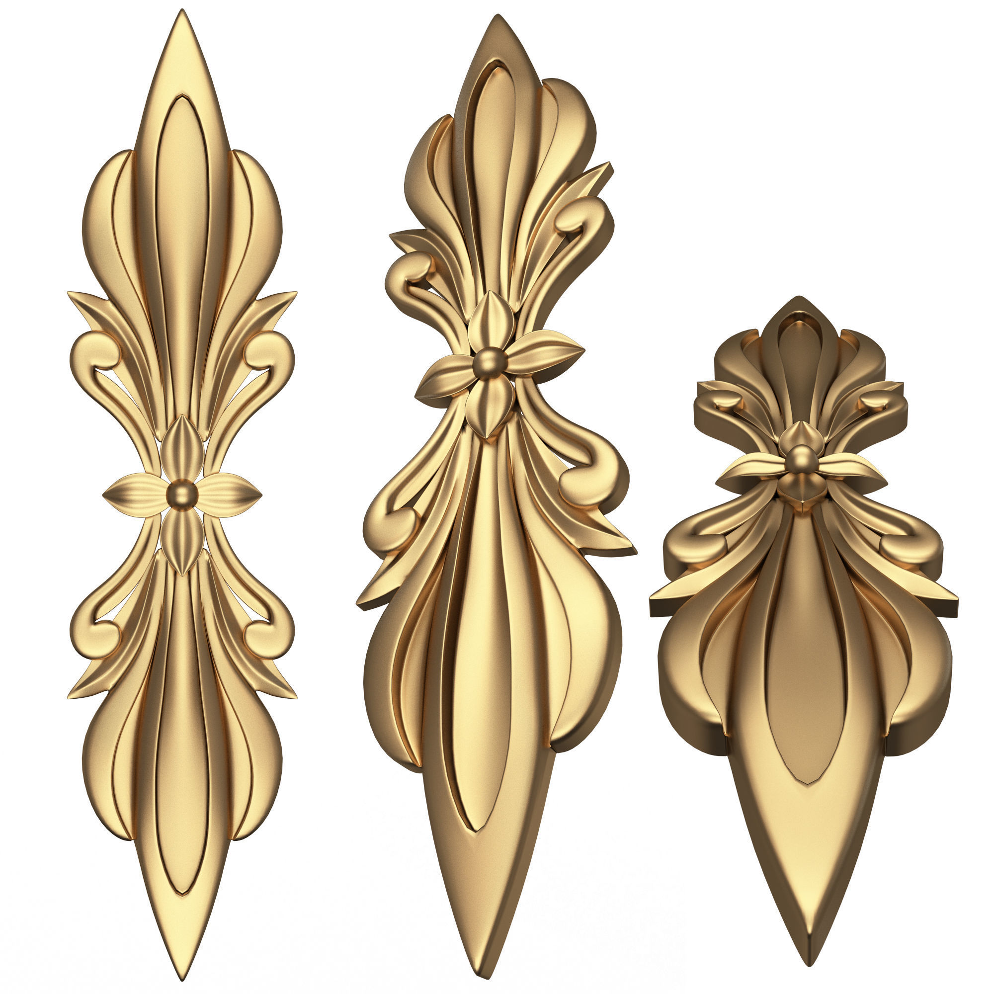 Collection of 170 Classic Carvings 06 Low-poly 3D model_100