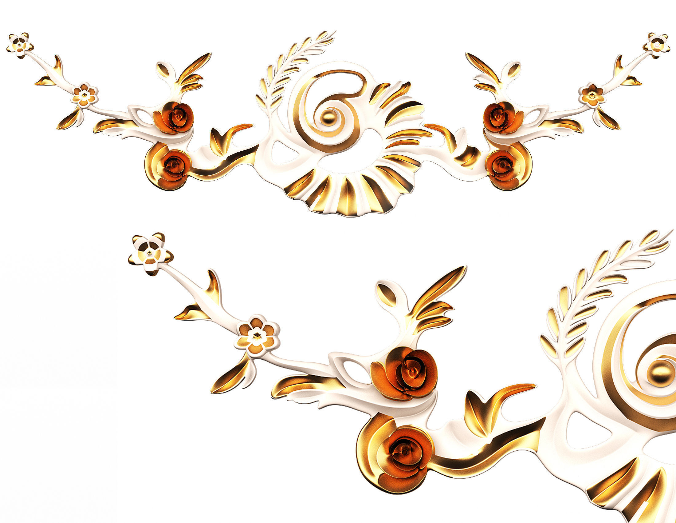 Collection of 170 Classic Carvings 06 Low-poly 3D model_77