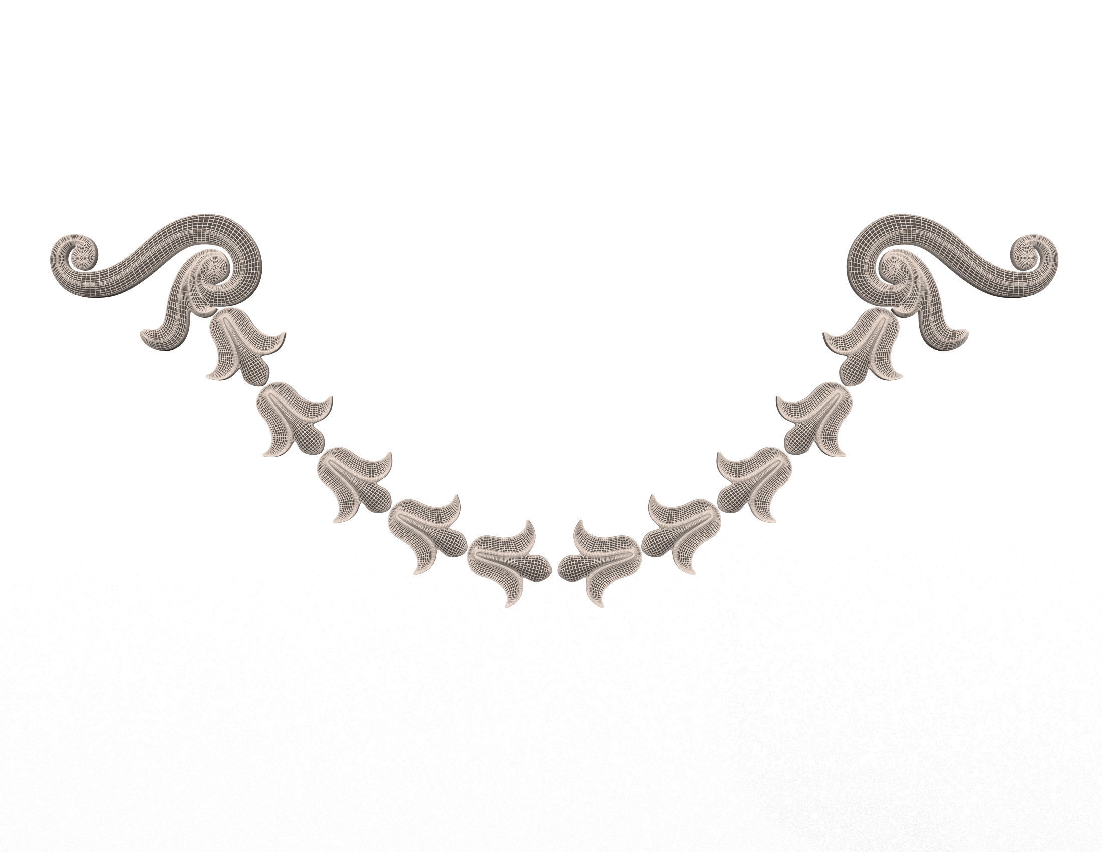 Collection of 170 Classic Carvings 06 Low-poly 3D model_143