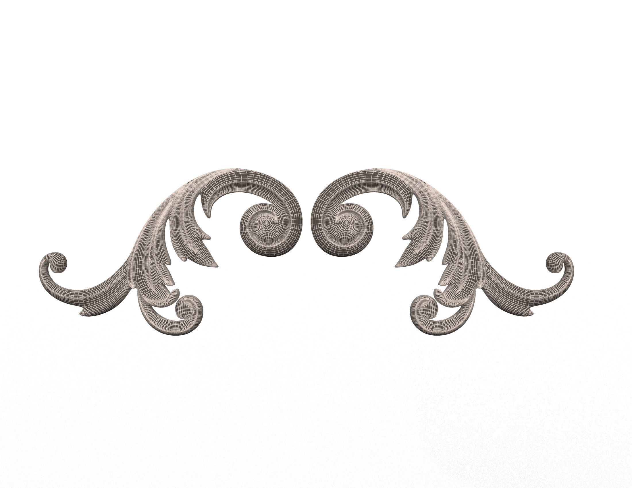 Collection of 170 Classic Carvings 06 Low-poly 3D model_139