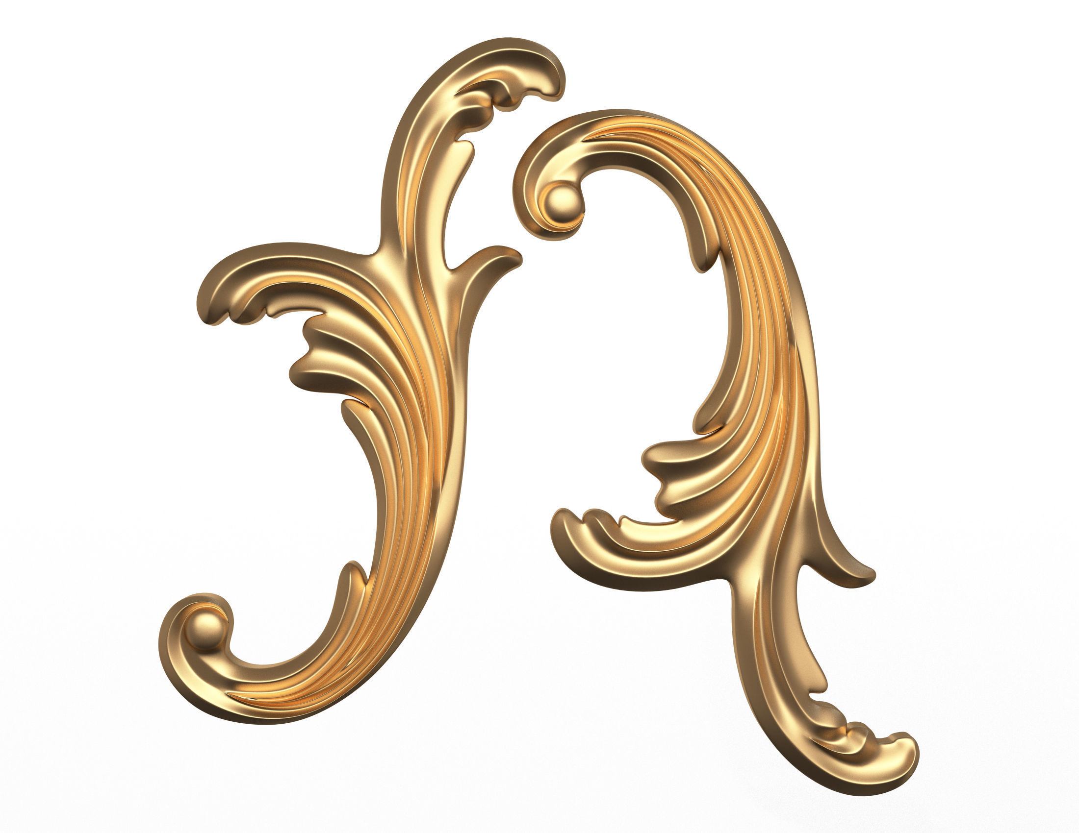 Collection of 170 Classic Carvings 06 Low-poly 3D model_149