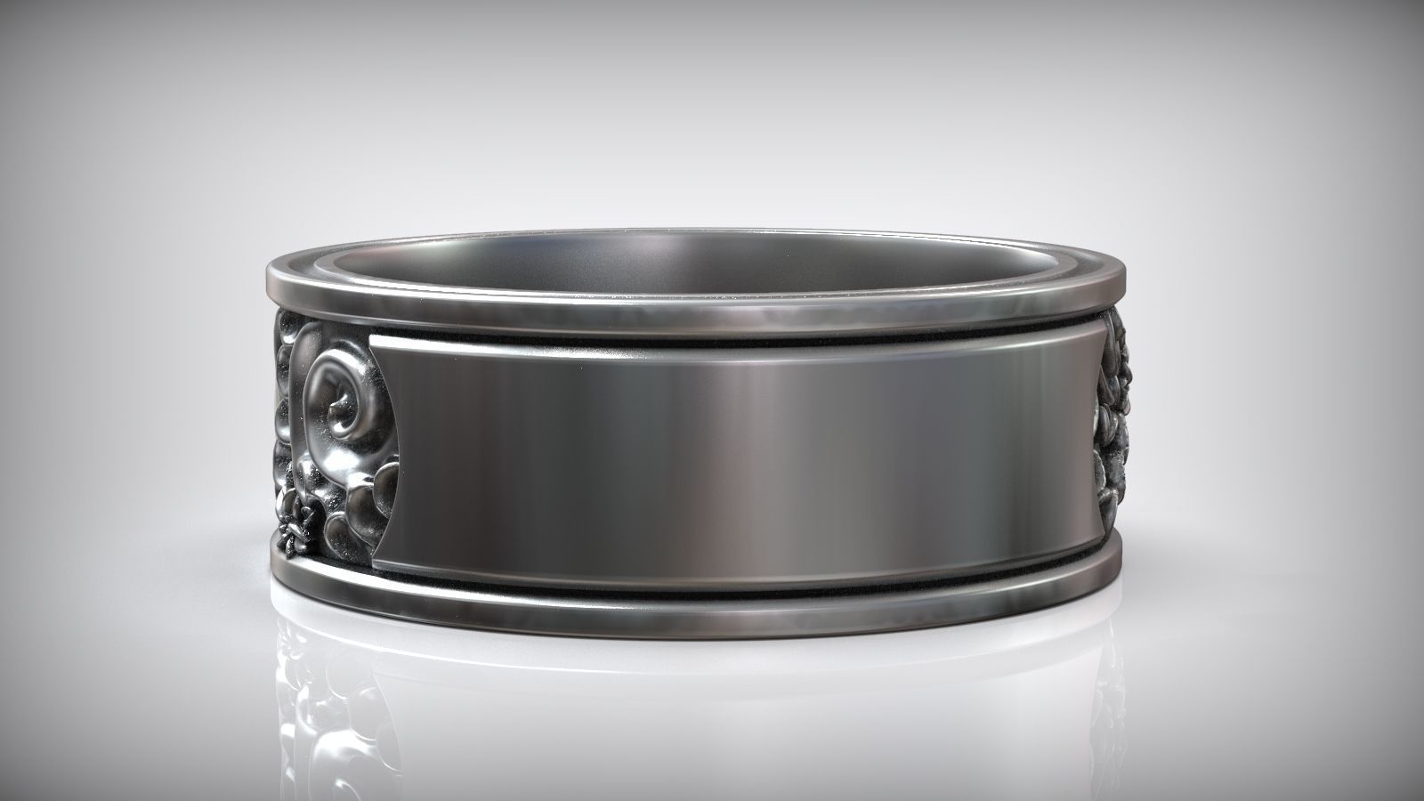 Shadoof Japanese Sun Traditional Ornamental Ring 3D print model_6