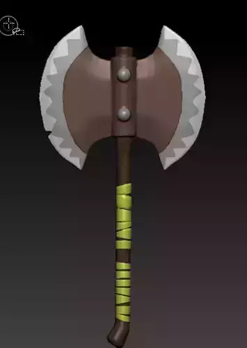 Axe Battle Axe Yellow from brawlhalla 3D print model