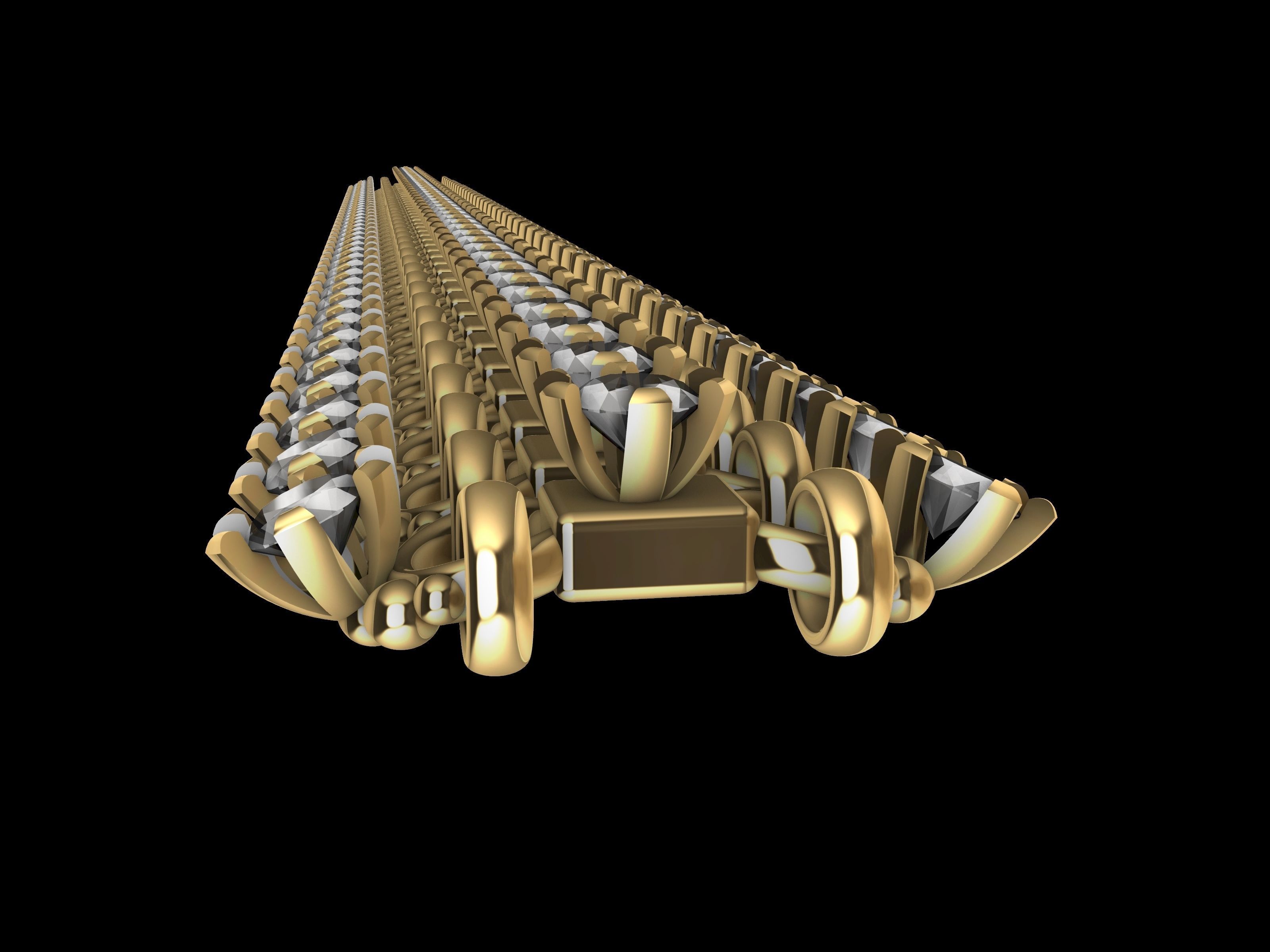 DIAMOND BRACELET CHAIN  3D print model_5