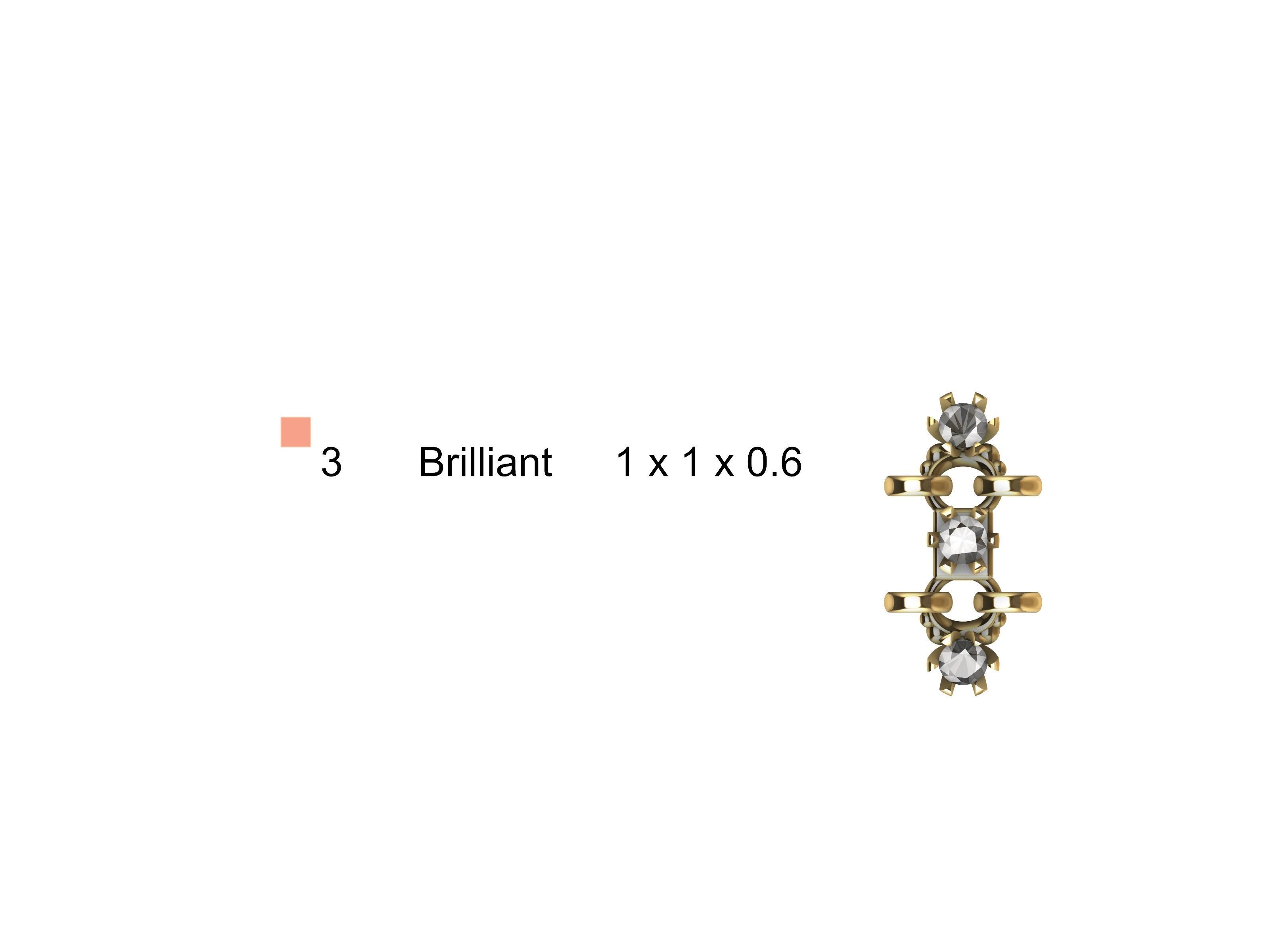 DIAMOND BRACELET CHAIN  3D print model_8