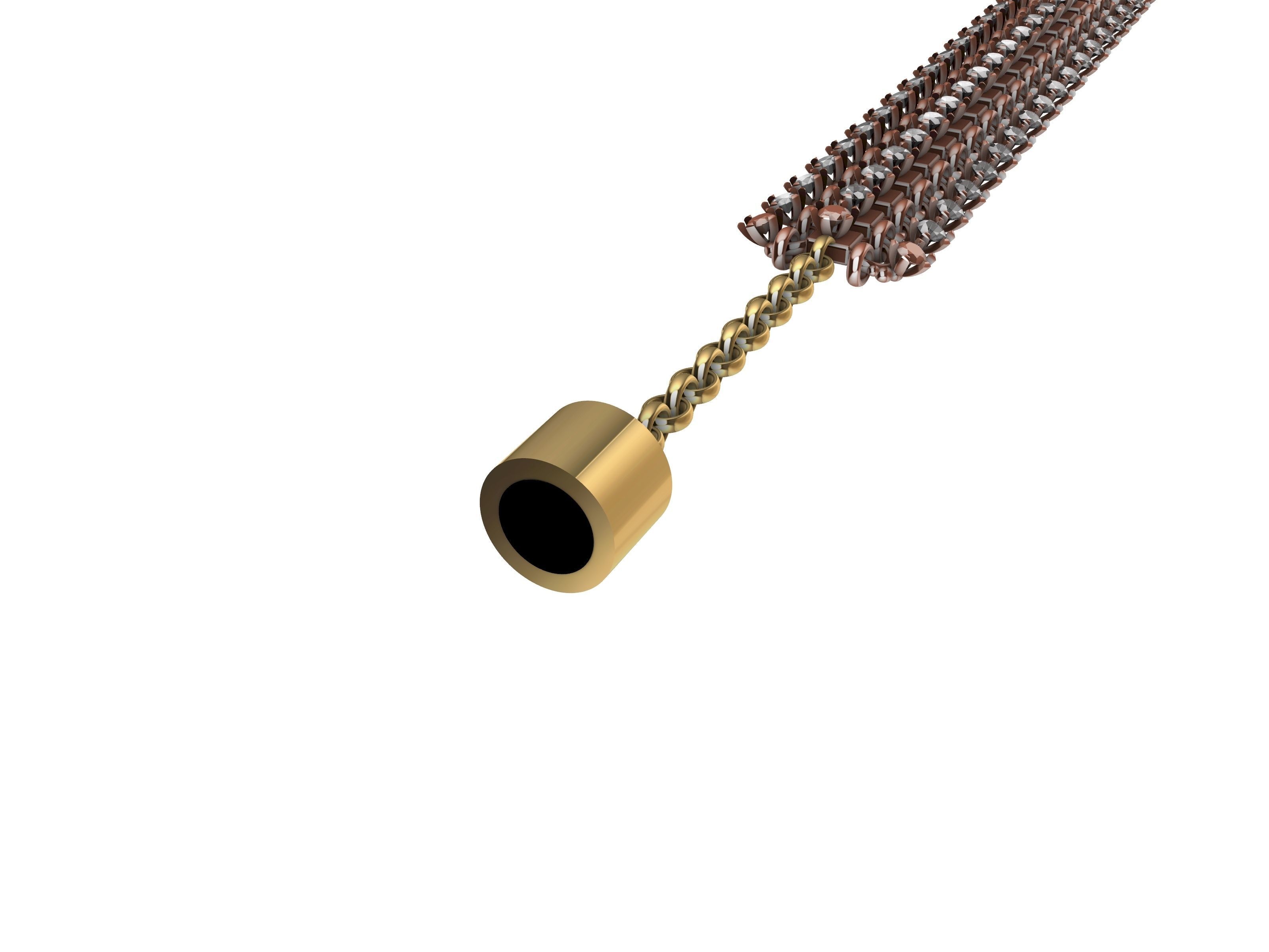 DIAMOND BRACELET CHAIN  3D print model_14