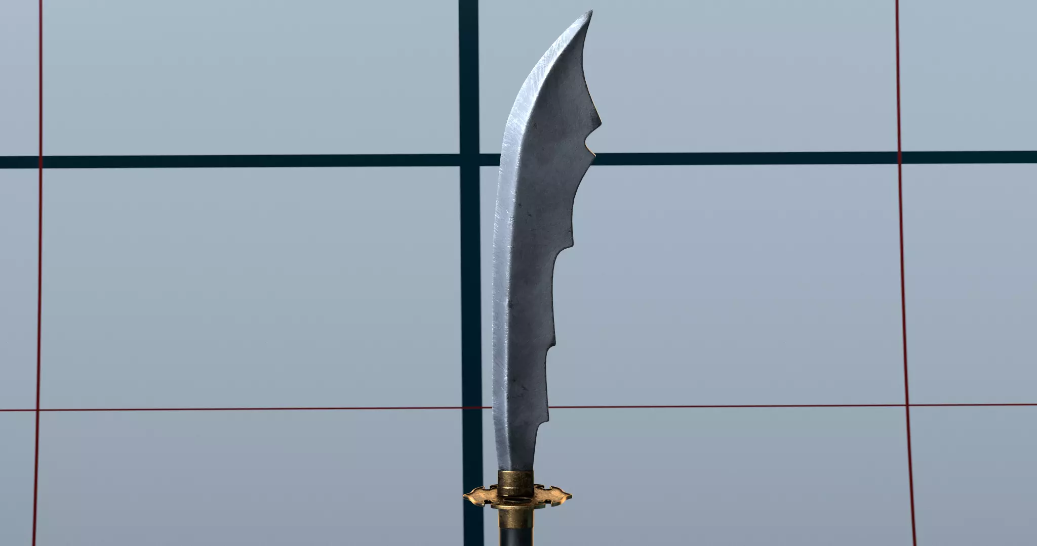 Naginata PBR sword 3D model