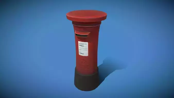 Stylized London UK Letter Box Low-poly 3D model Stylized London UK Letter Box Low-poly 3D model