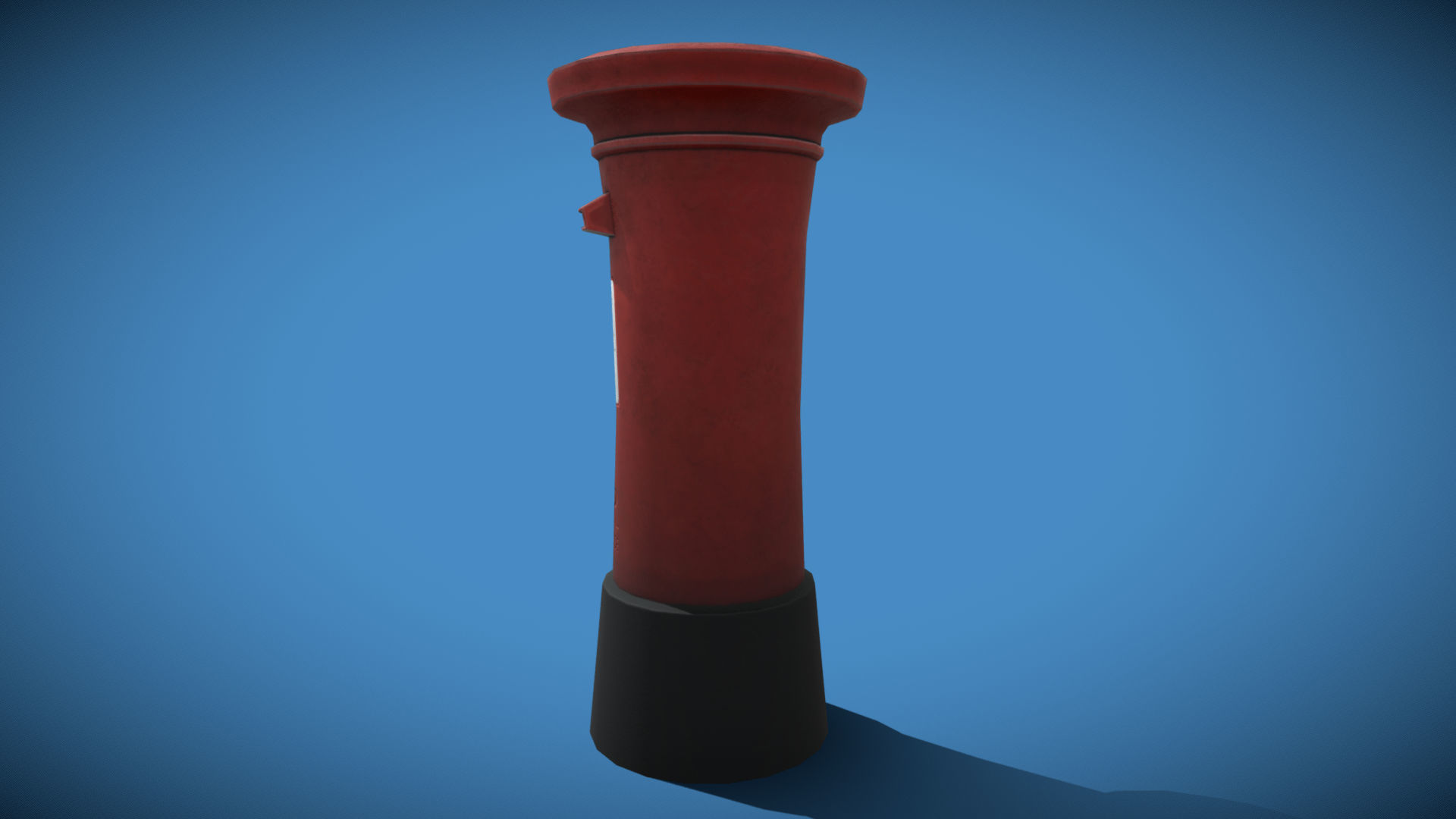 Stylized London UK Letter Box Low-poly 3D model_3