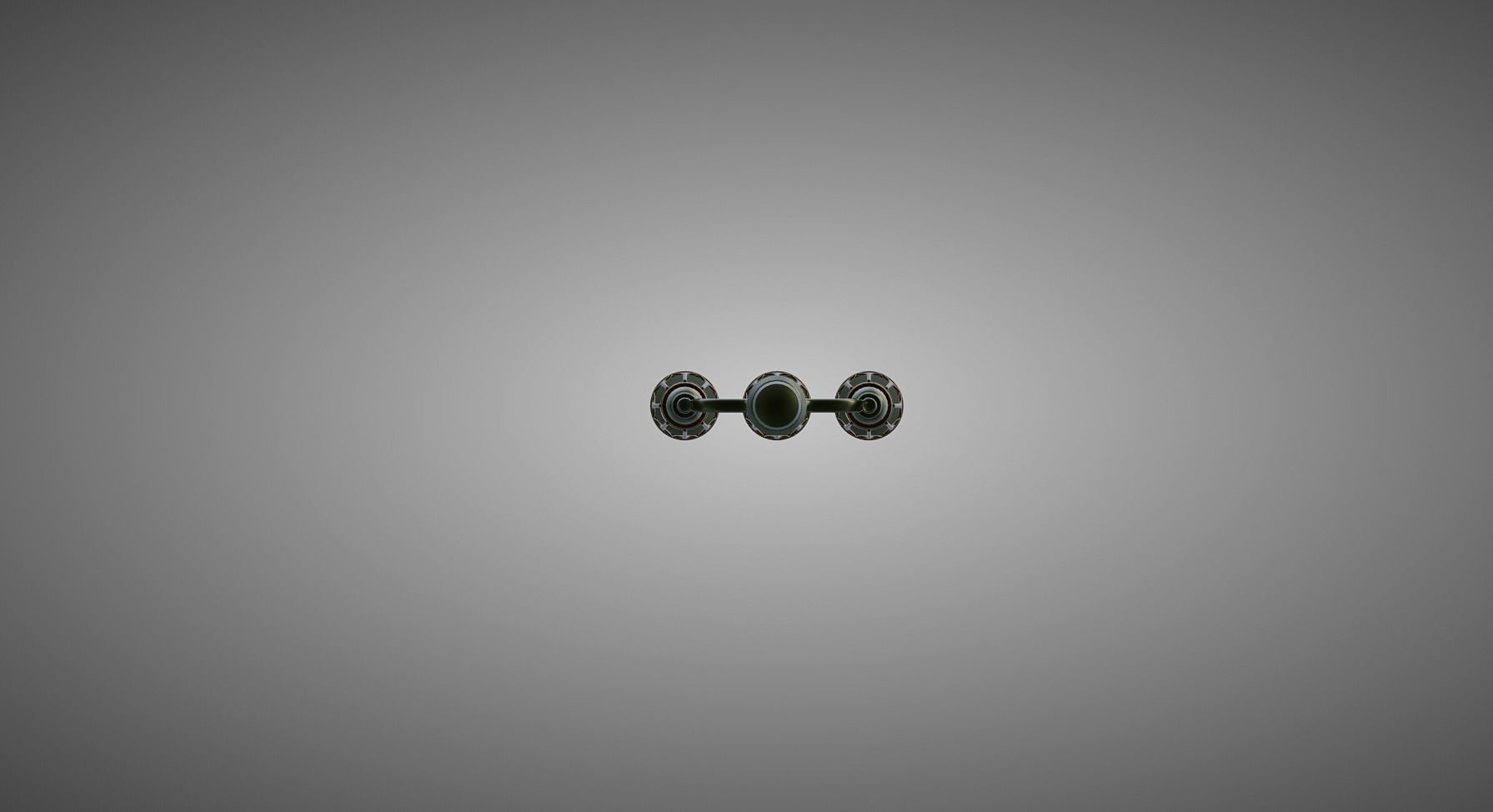 Lampost street lamp with three candle holders 3D model_8