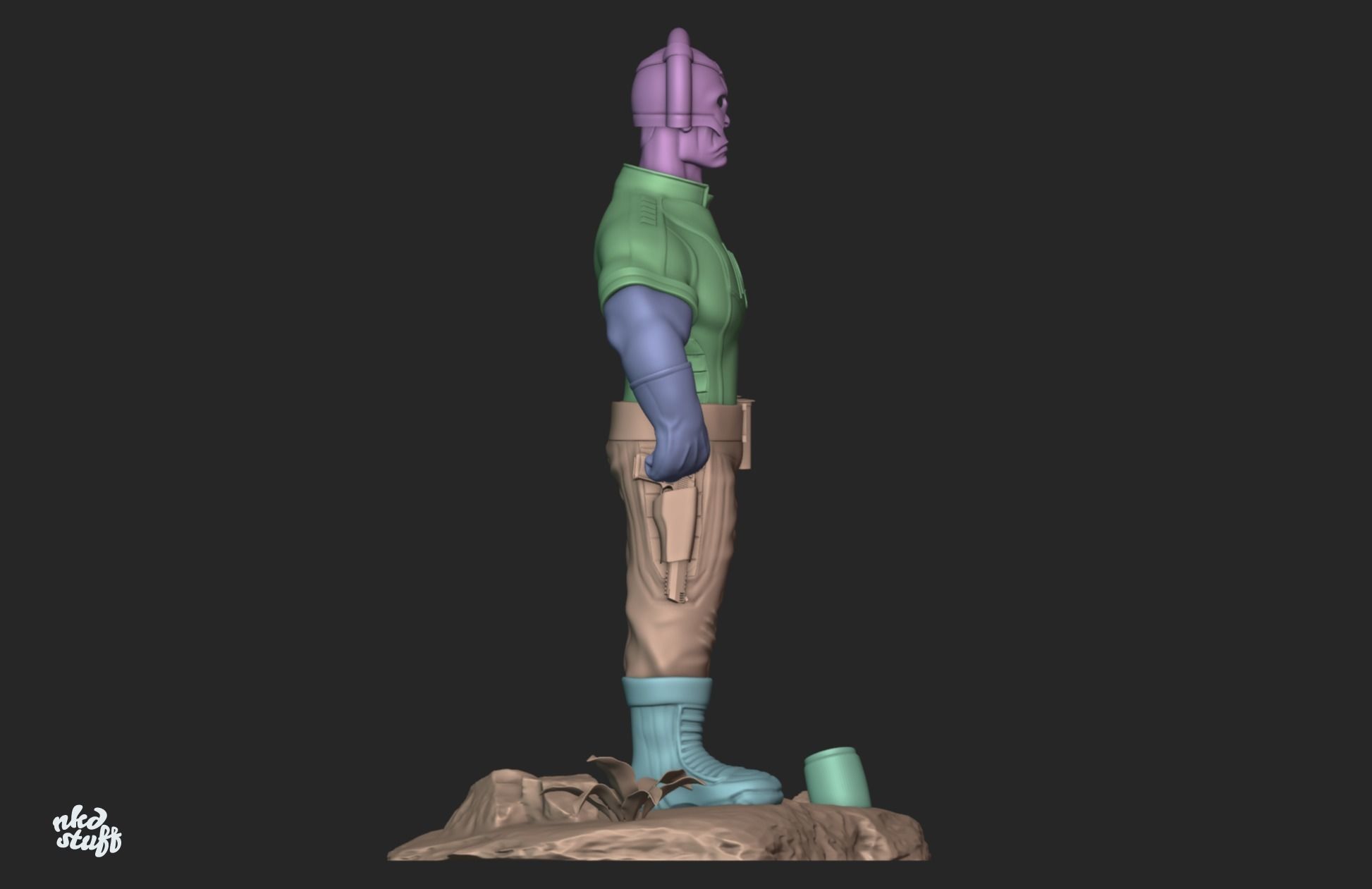 PEACEMAKER stylized character figurine 3D print model_4