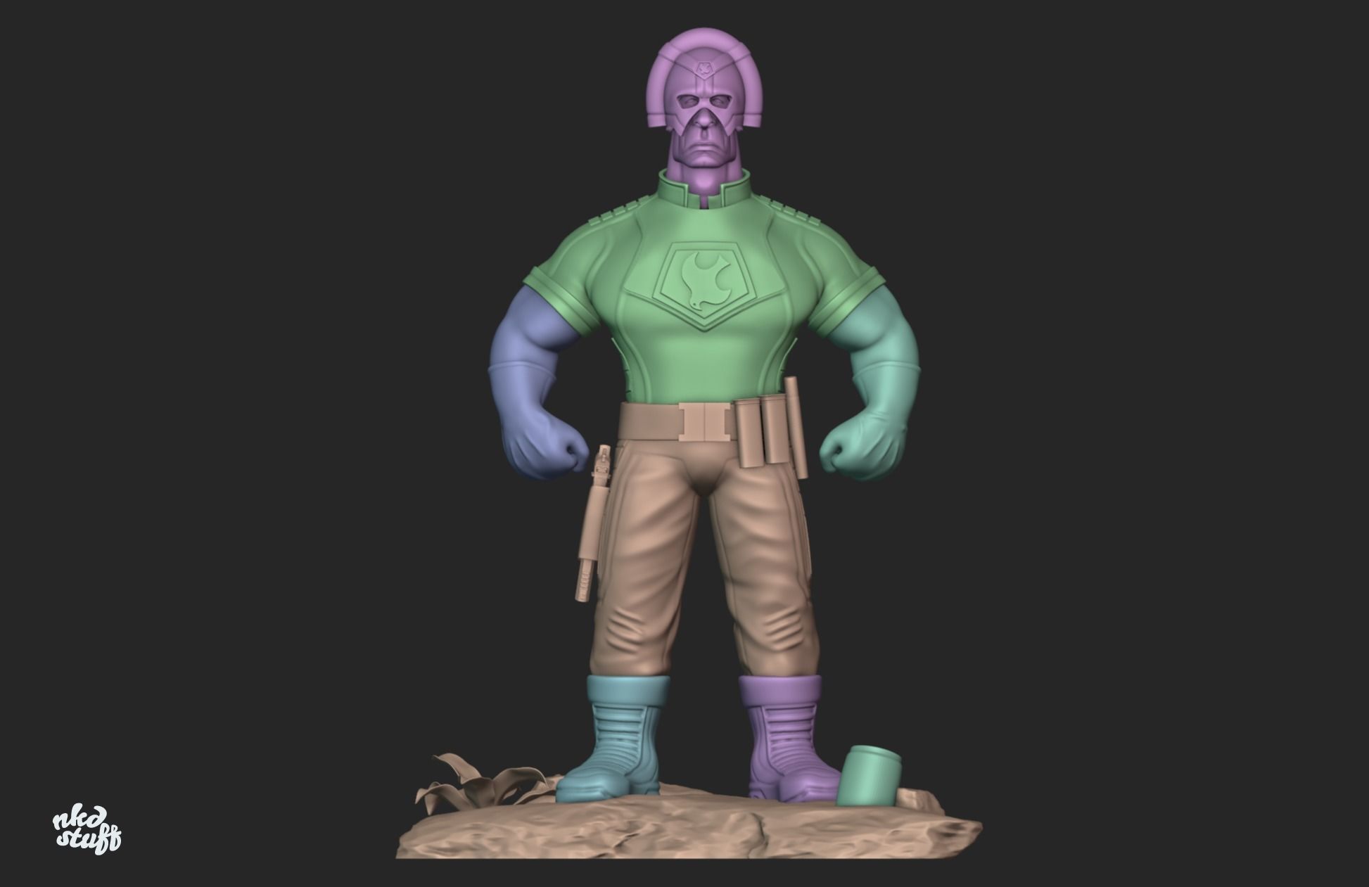 PEACEMAKER stylized character figurine 3D print model_2