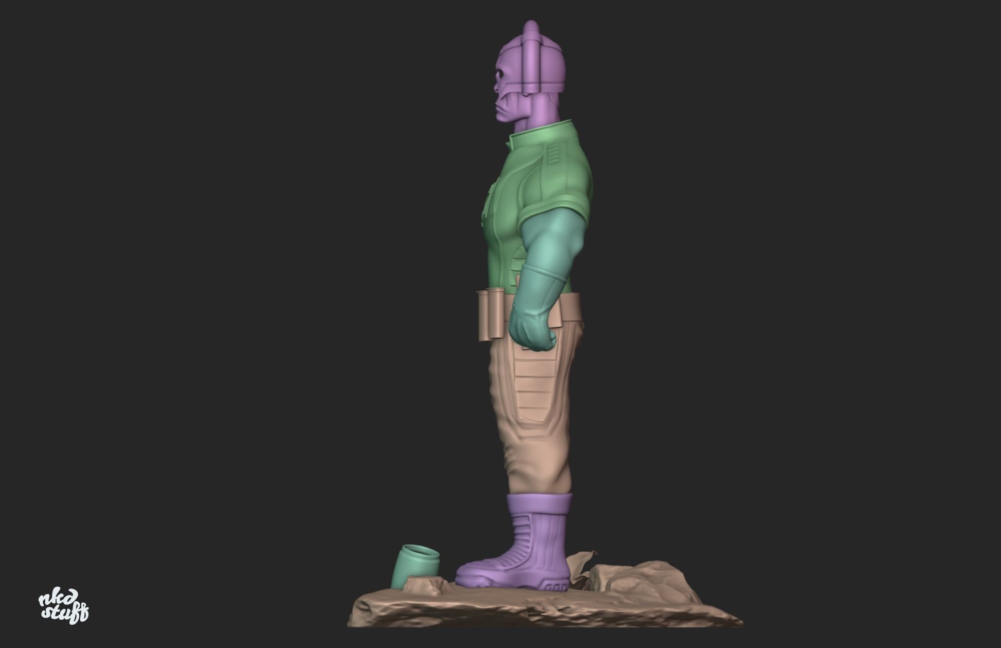 PEACEMAKER stylized character figurine 3D print model_5