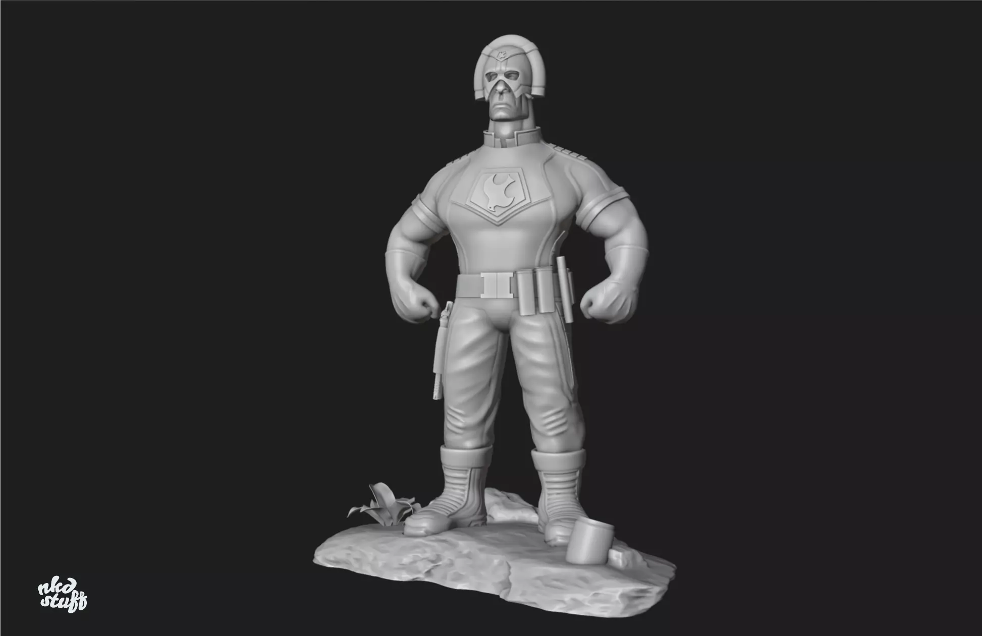PEACEMAKER stylized character figurine 3D print model_0