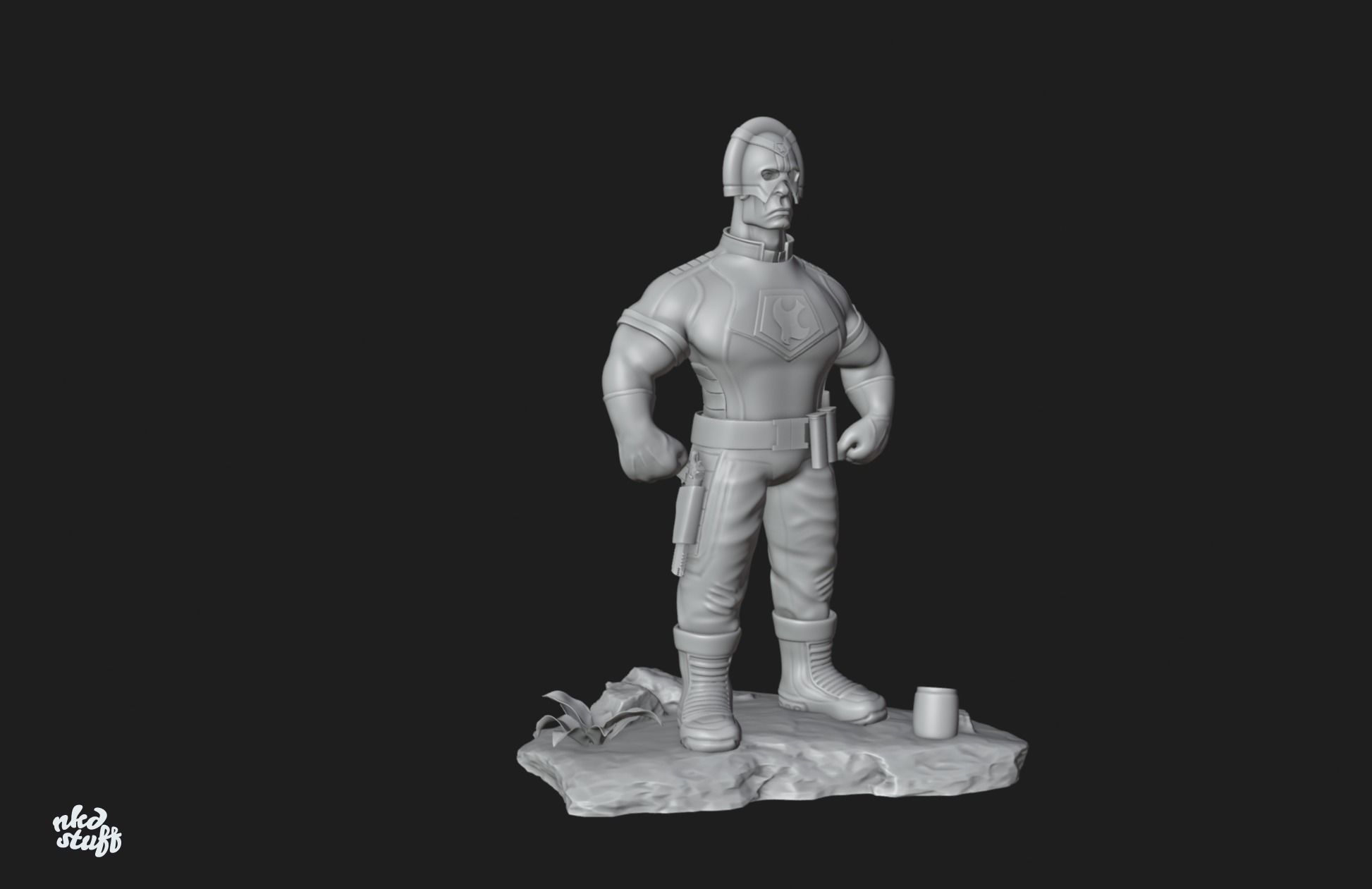 PEACEMAKER stylized character figurine 3D print model_1
