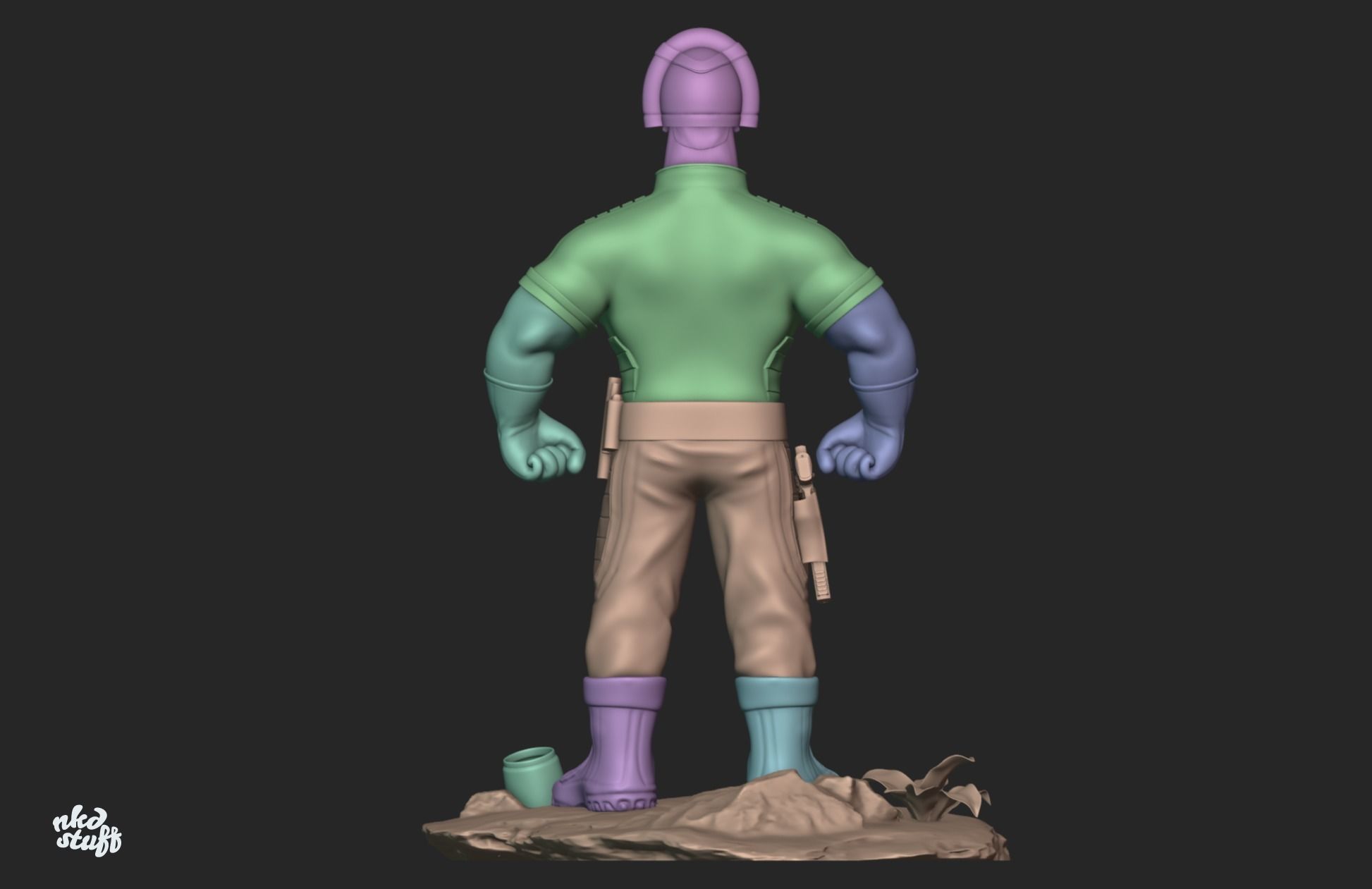 PEACEMAKER stylized character figurine 3D print model_6