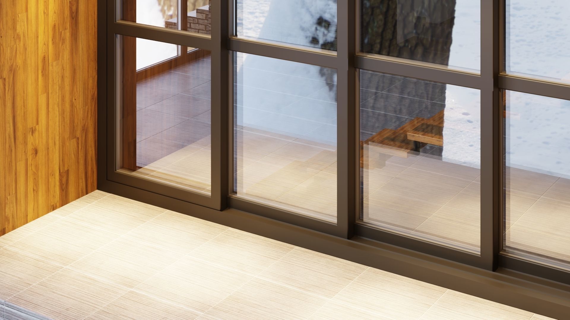 Barnhouse with stained glass windows 3D model_15