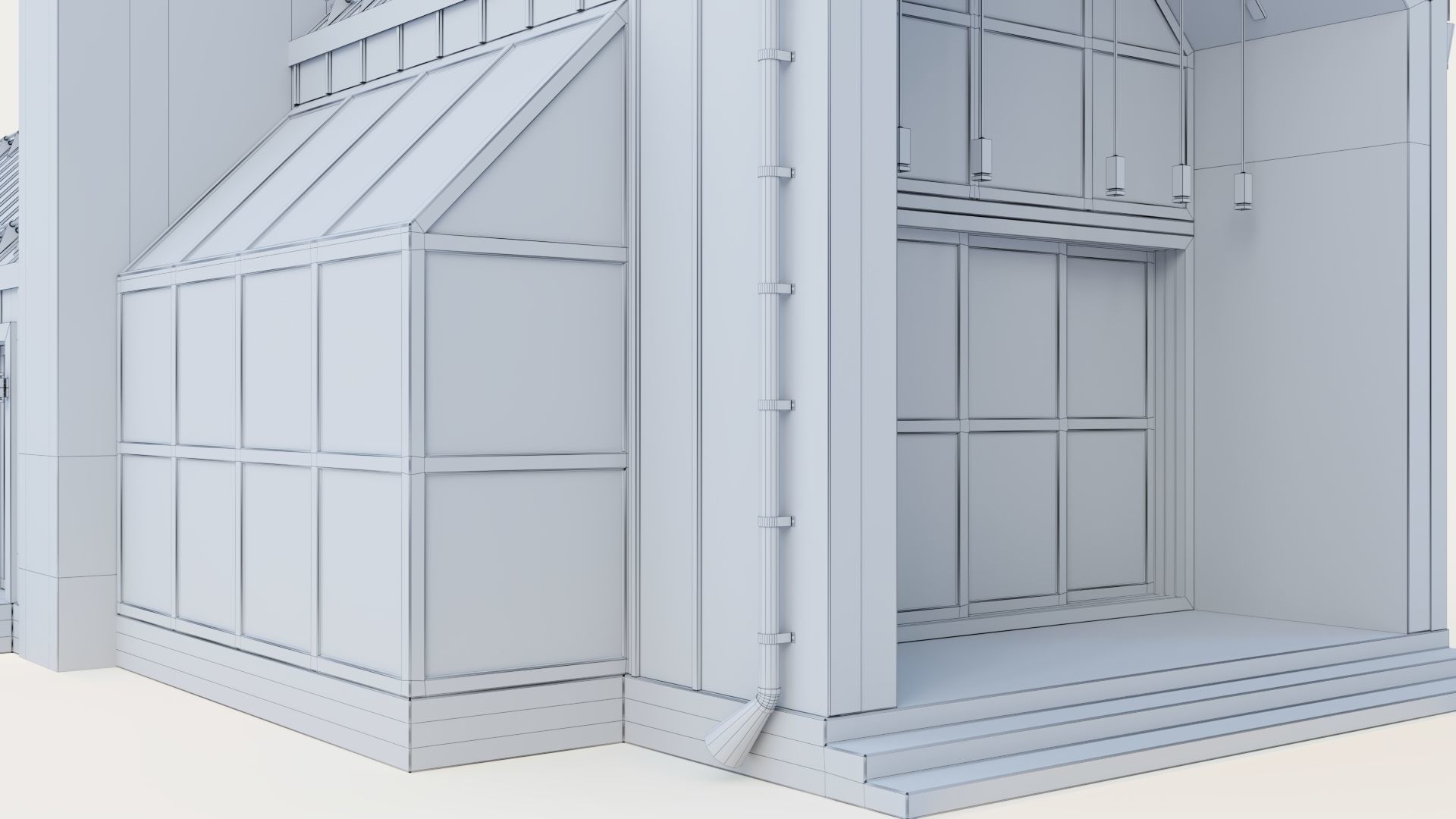 Barnhouse with stained glass windows 3D model_47