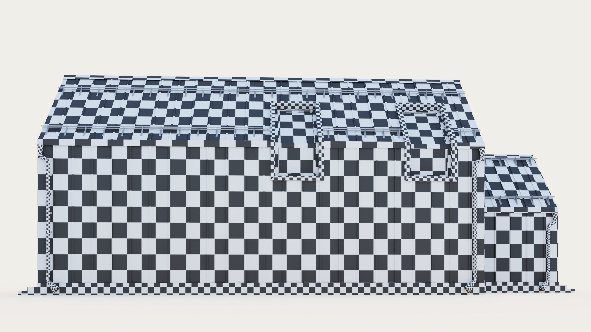 Barnhouse with stained glass windows 3D model_20