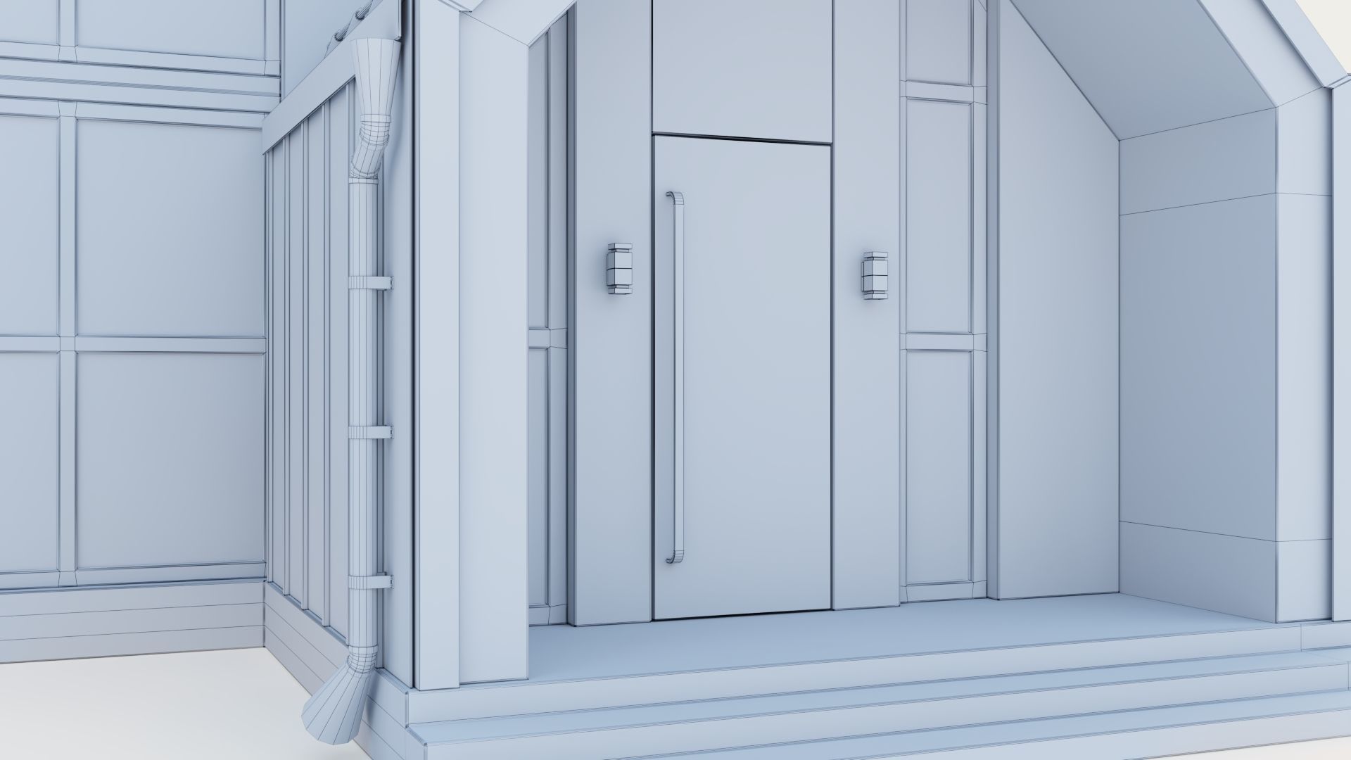 Barnhouse with stained glass windows 3D model_45