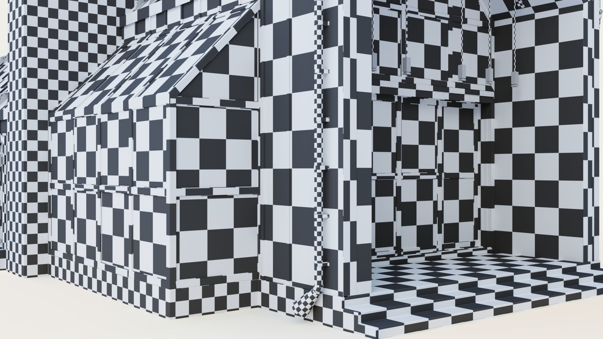 Barnhouse with stained glass windows 3D model_31