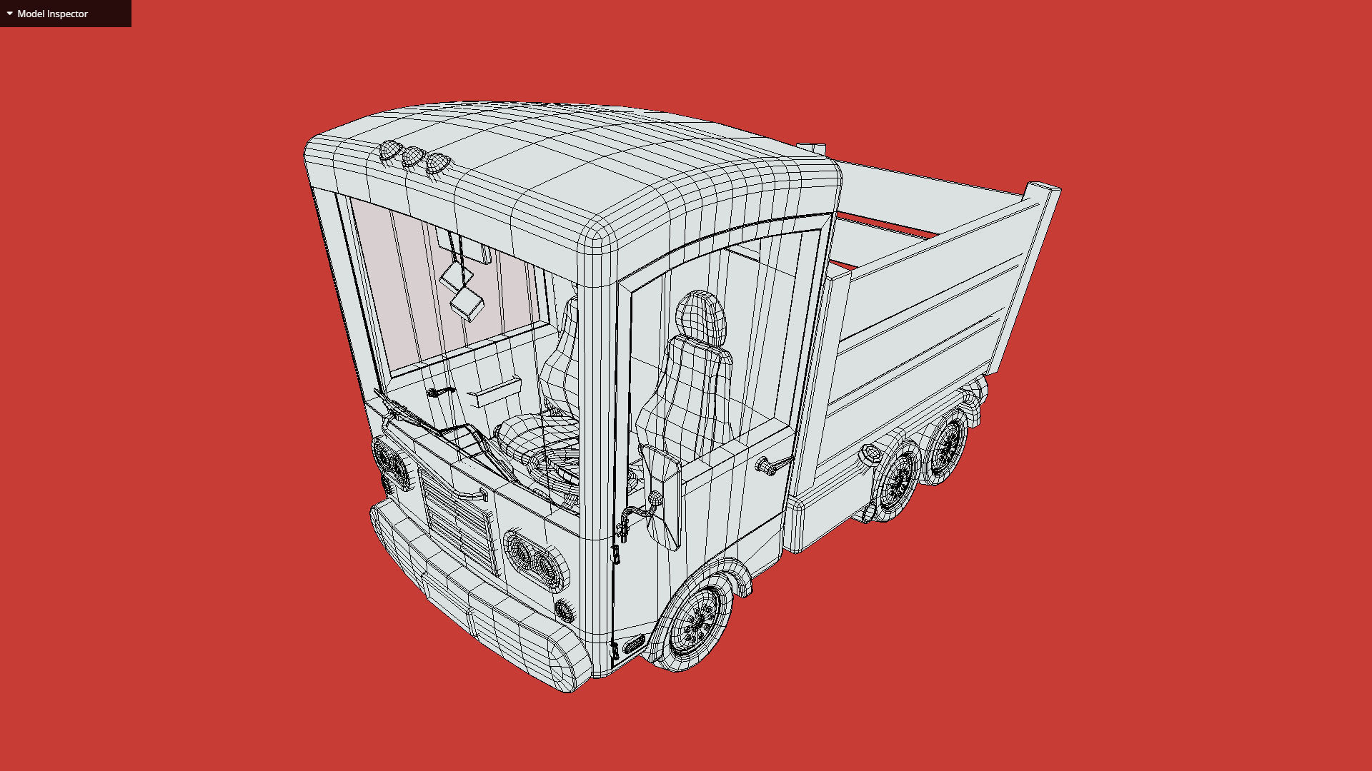Stylized Trunk Truck Low-poly 3D model_1