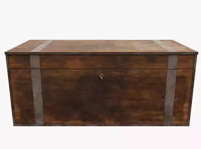 Medieval Treasure Chest Low-poly 3D model