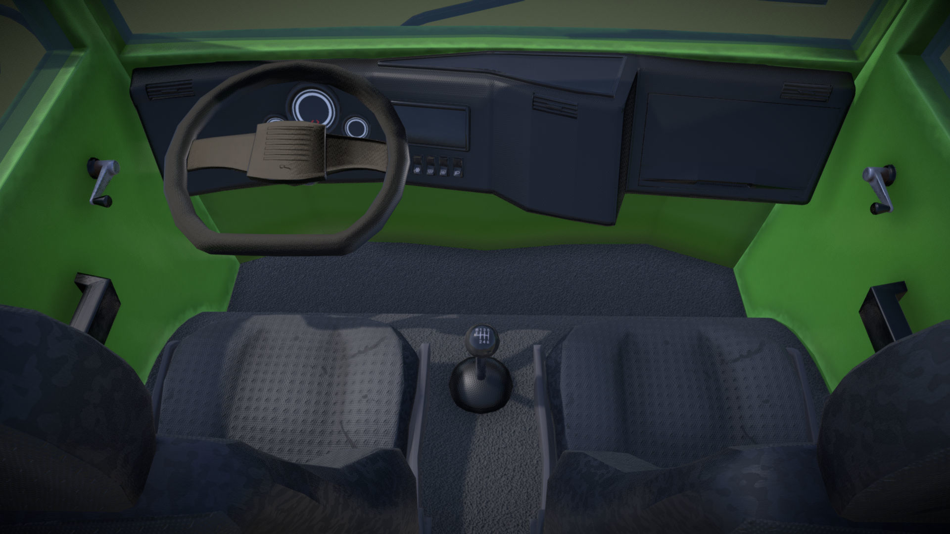 Stylized Gasoline Truck Low-poly 3D model_8