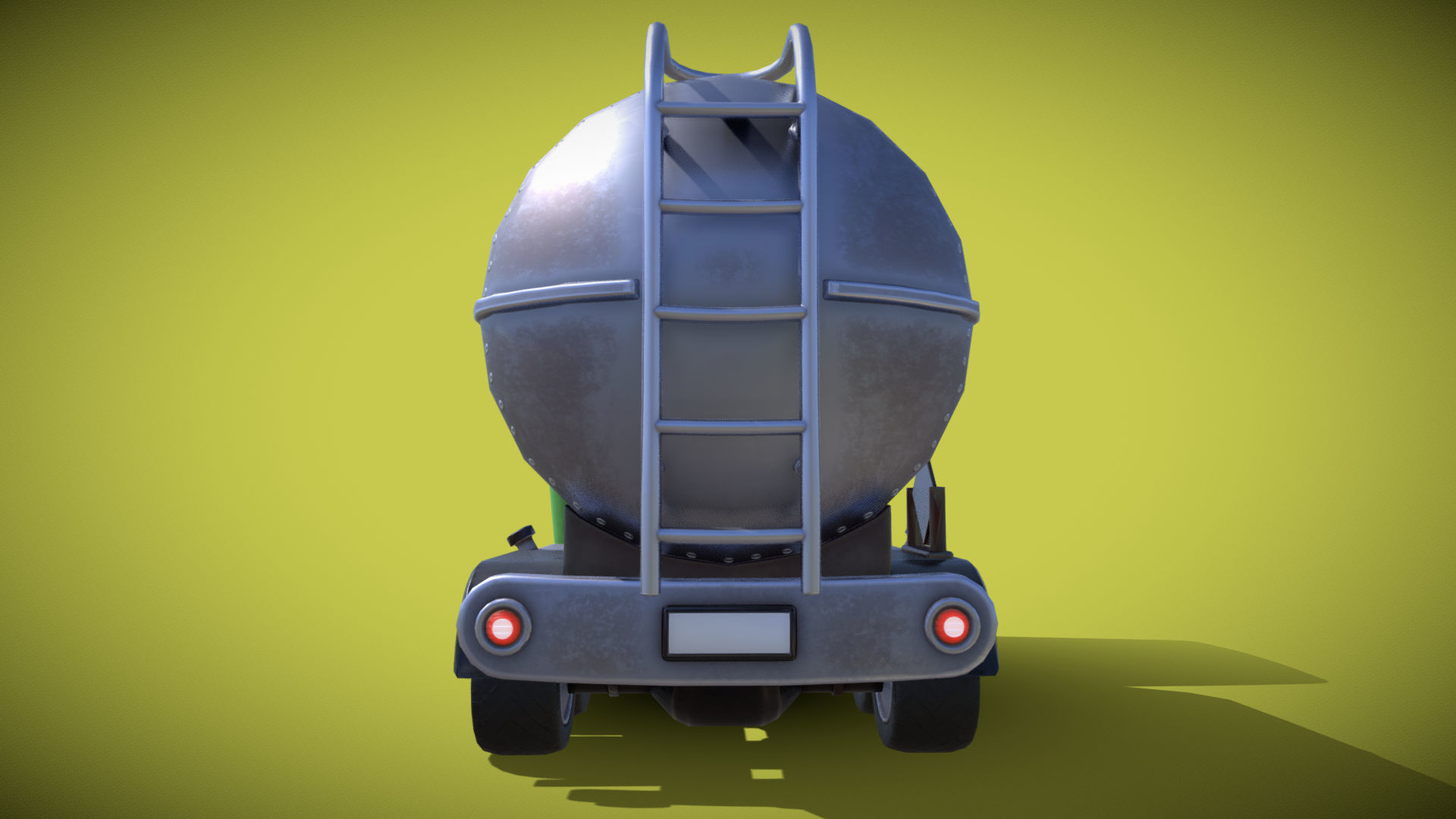Stylized Gasoline Truck Low-poly 3D model_3
