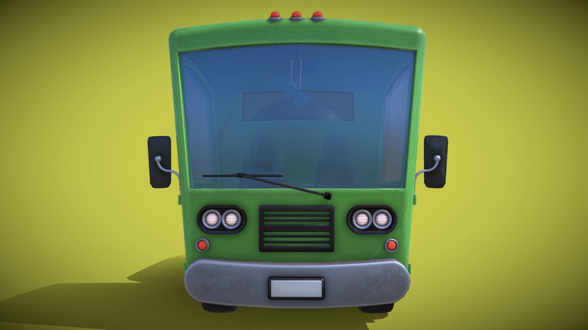 Stylized Gasoline Truck Low-poly 3D model_5