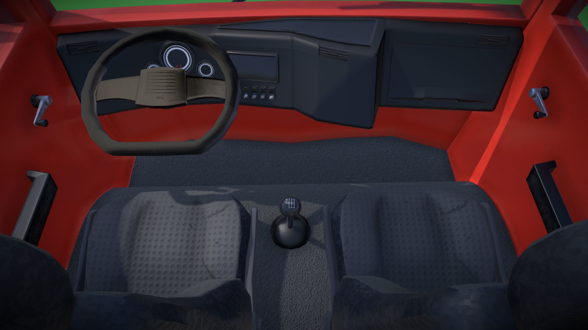 Stylized Box Truck Low-poly 3D model_8