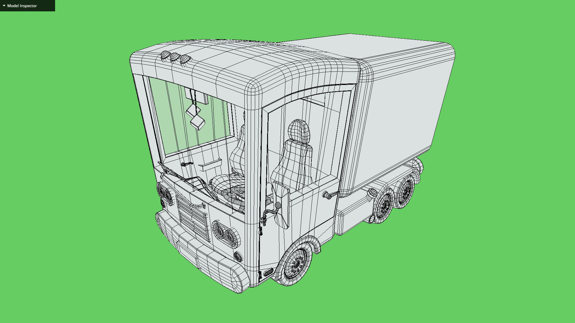 Stylized Box Truck Low-poly 3D model_1