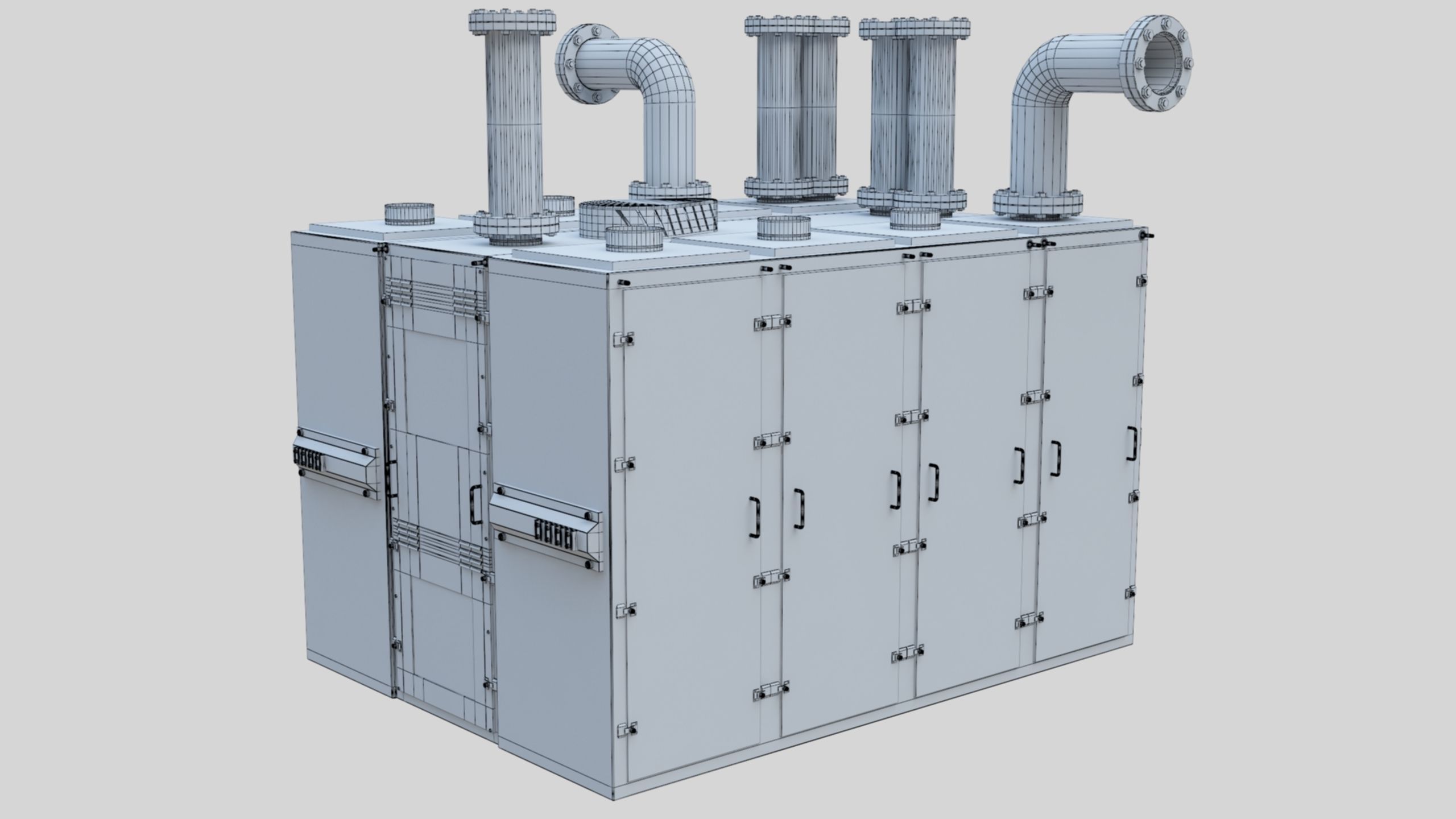 Plansifter Plansichter Grain Wheat Flour Milling Machine Low-poly 3D model_10