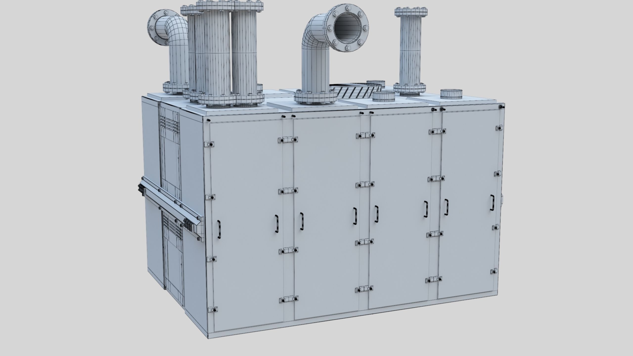 Plansifter Plansichter Grain Wheat Flour Milling Machine Low-poly 3D model_51