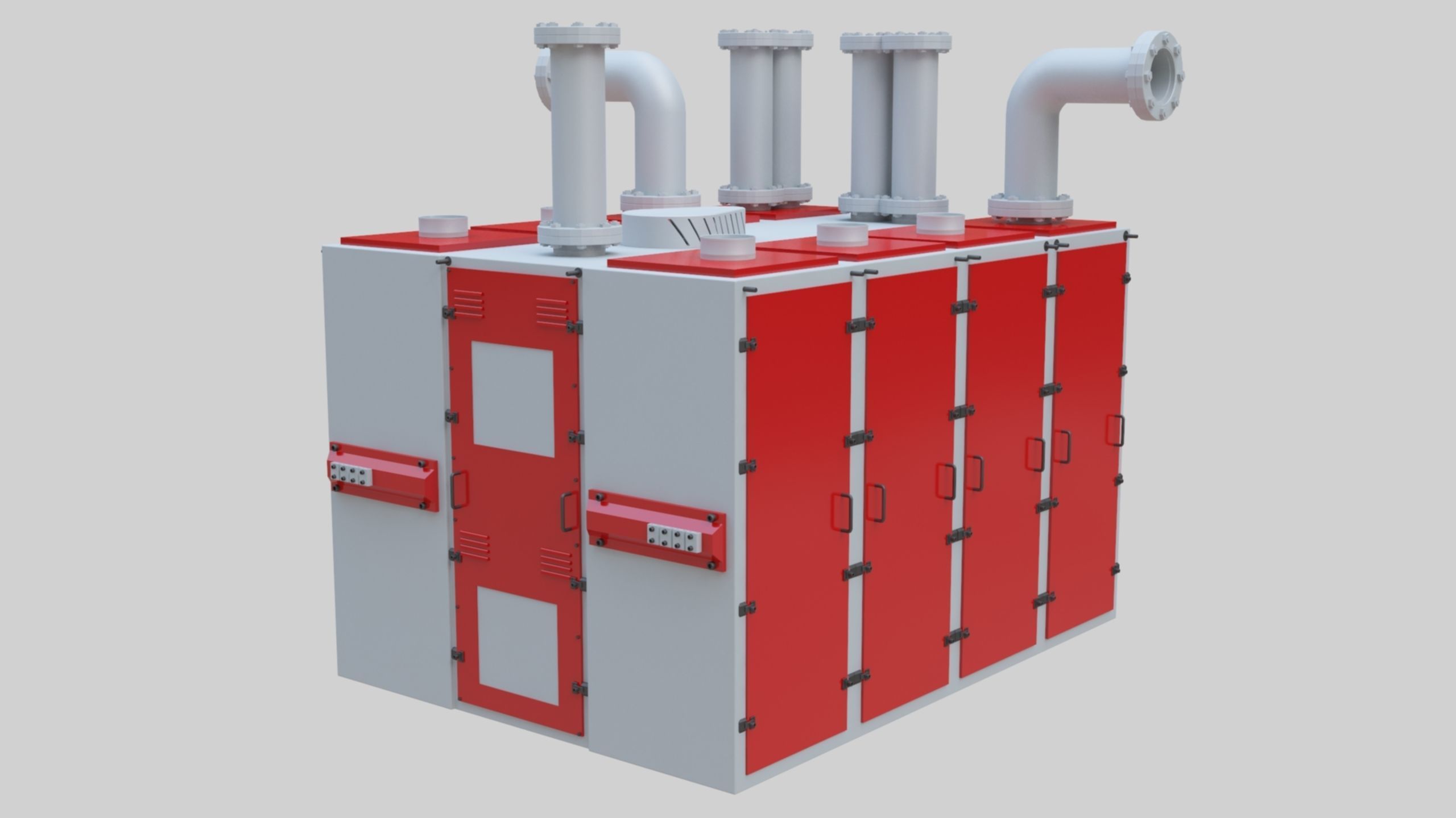 Plansifter Plansichter Grain Wheat Flour Milling Machine Low-poly 3D model_39