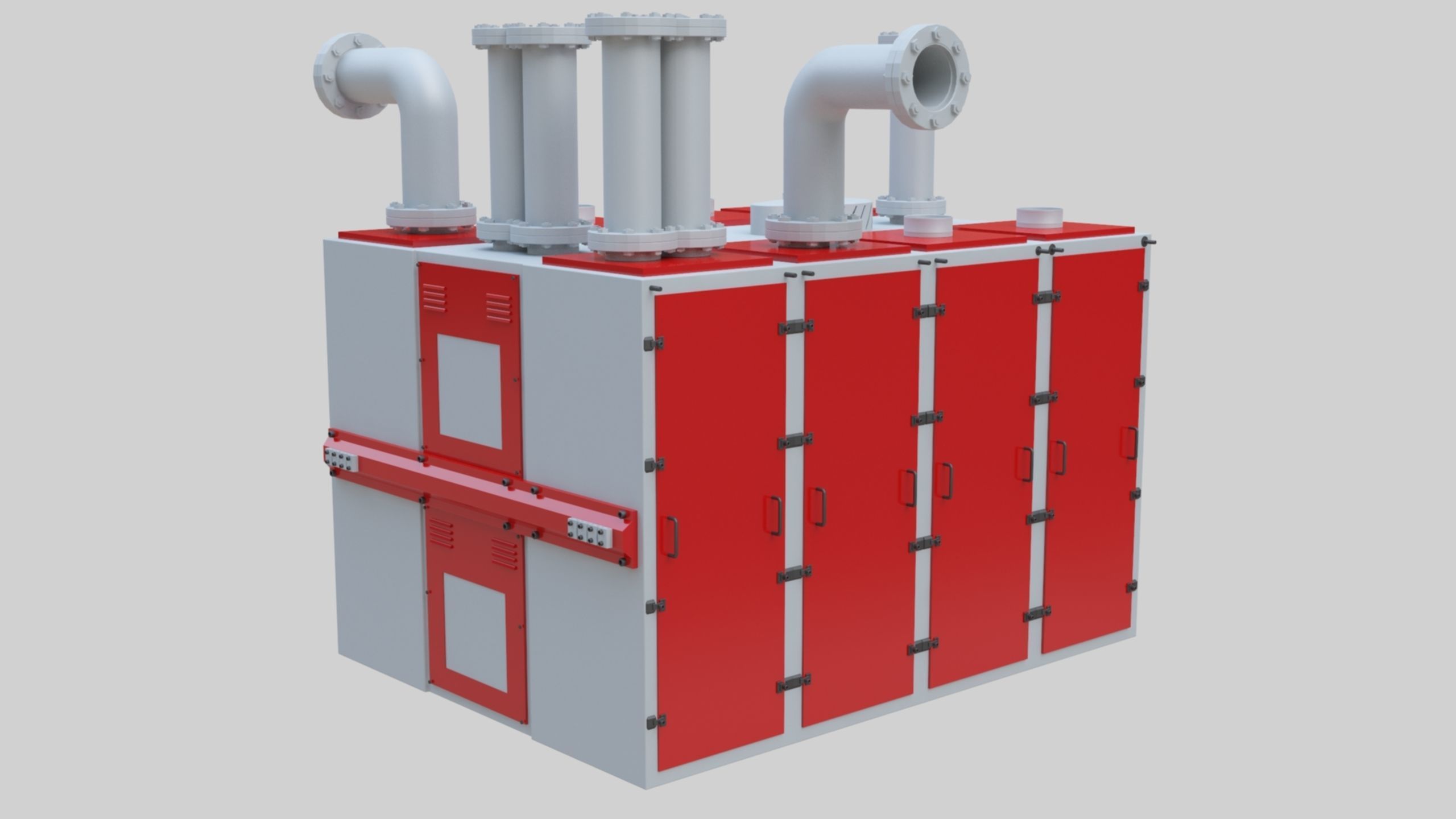 Plansifter Plansichter Grain Wheat Flour Milling Machine Low-poly 3D model_28