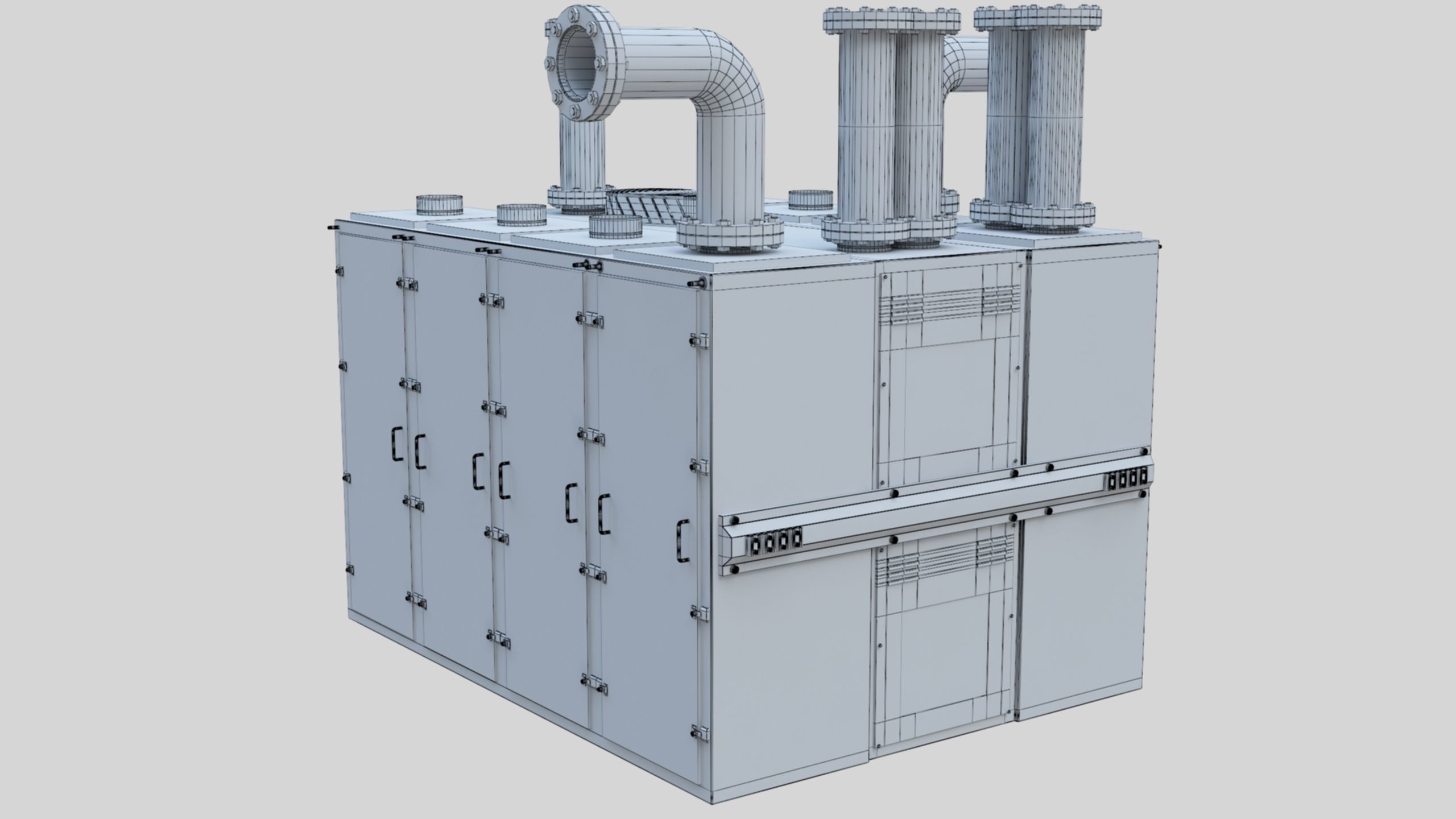 Plansifter Plansichter Grain Wheat Flour Milling Machine Low-poly 3D model_52