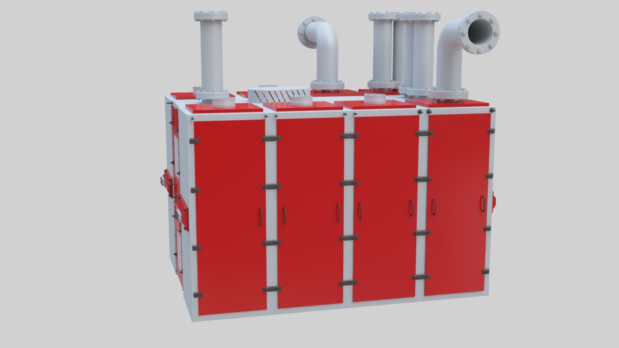 Plansifter Plansichter Grain Wheat Flour Milling Machine Low-poly 3D model_18